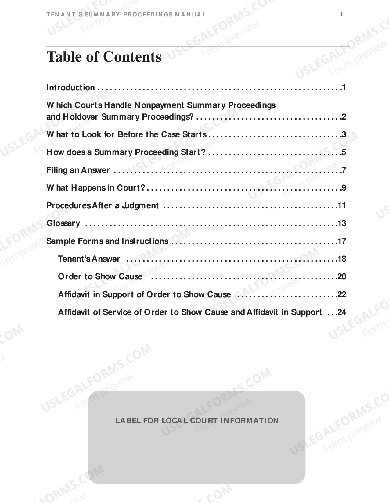 Preview Tenant Guide