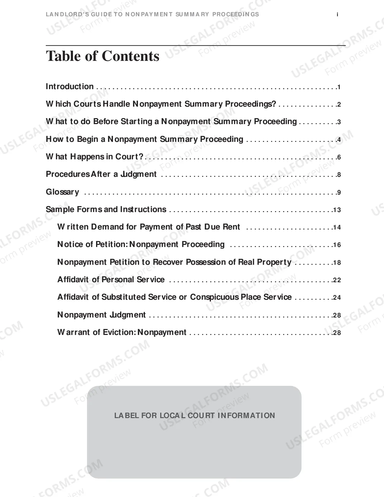 Preview Landlord Non-Payment Guide