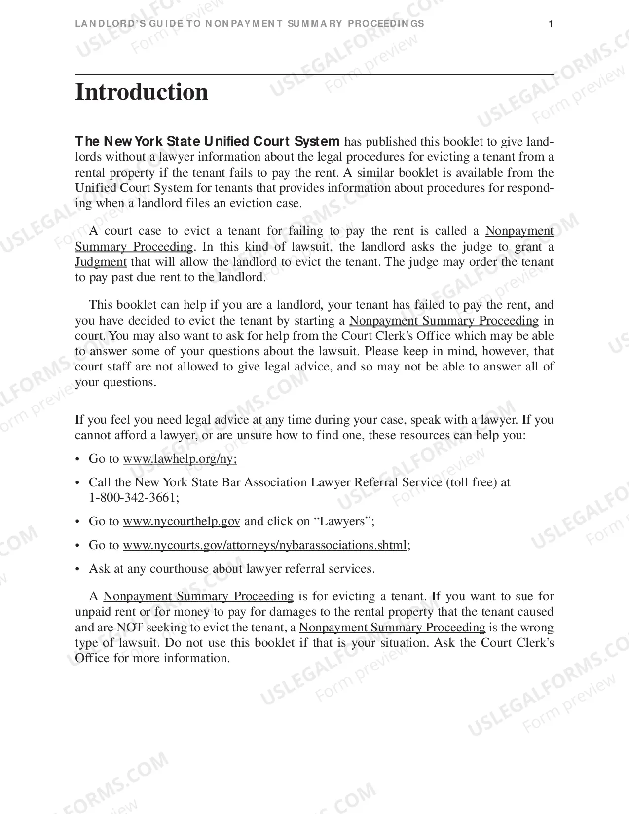 Preview Landlord Non-Payment Guide