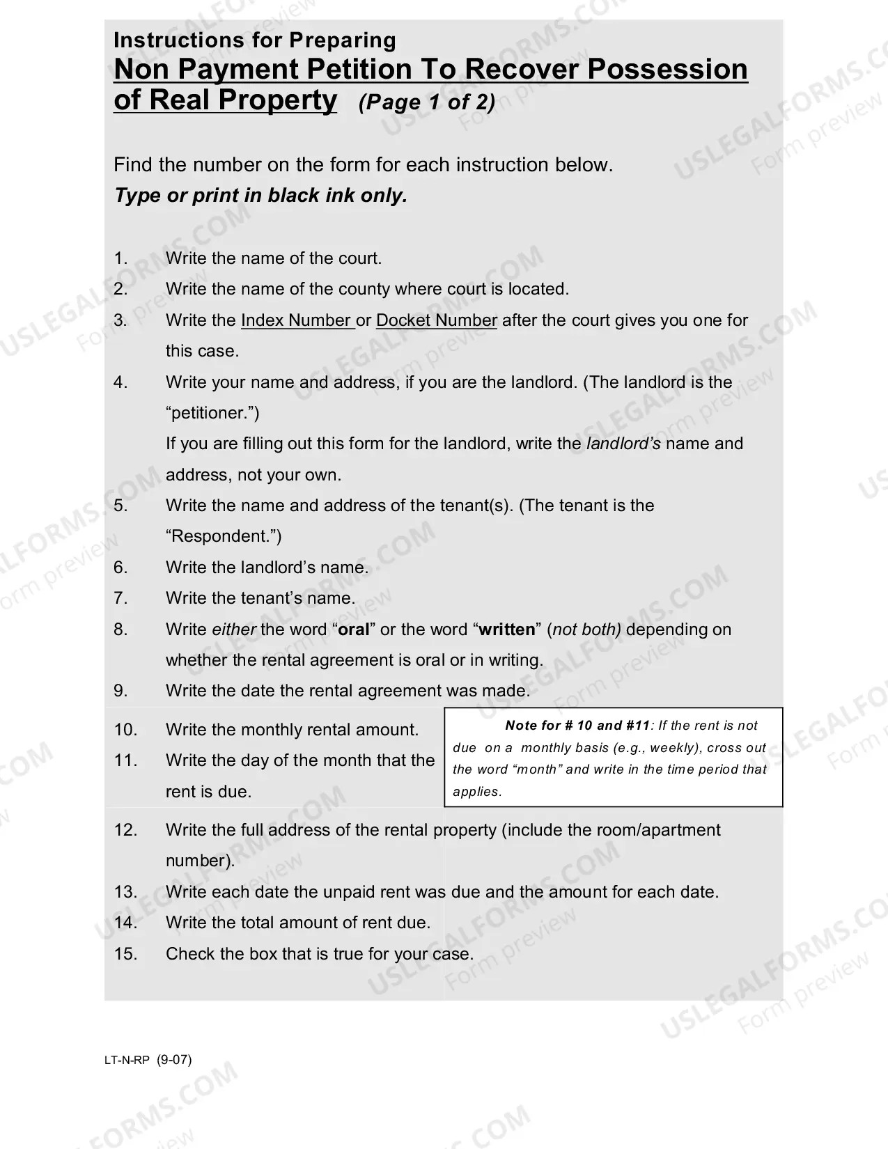 Preview Landlord Non-Payment Forms Packet with Instructions