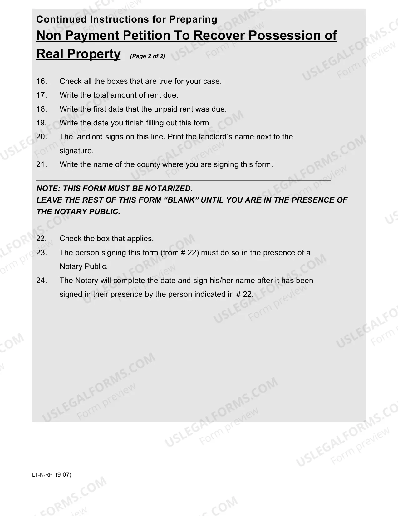 Preview Landlord Non-Payment Forms Packet with Instructions