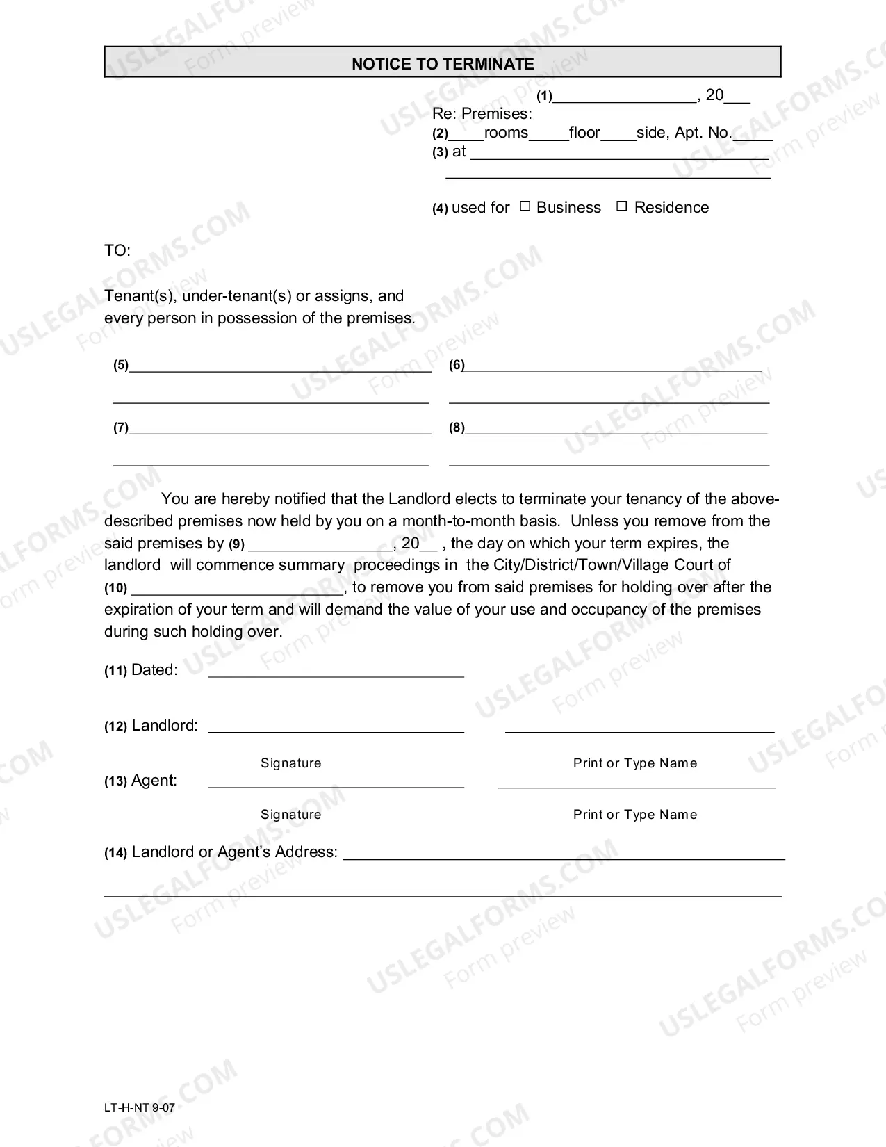 Preview Landlord Holdover Forms Packet With Instructions