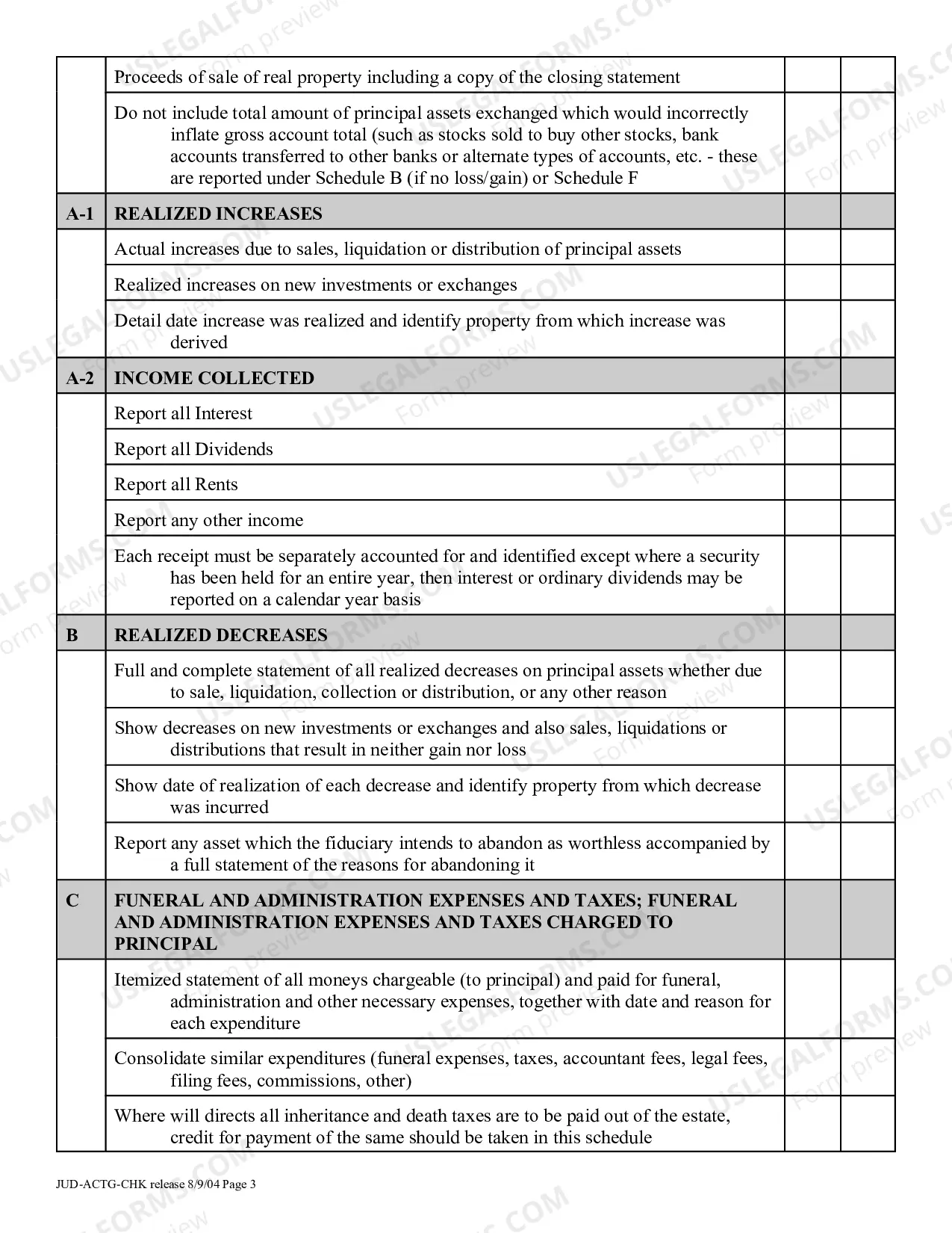 Preview Judicial Settlement of Accounting Proceeding Checklist