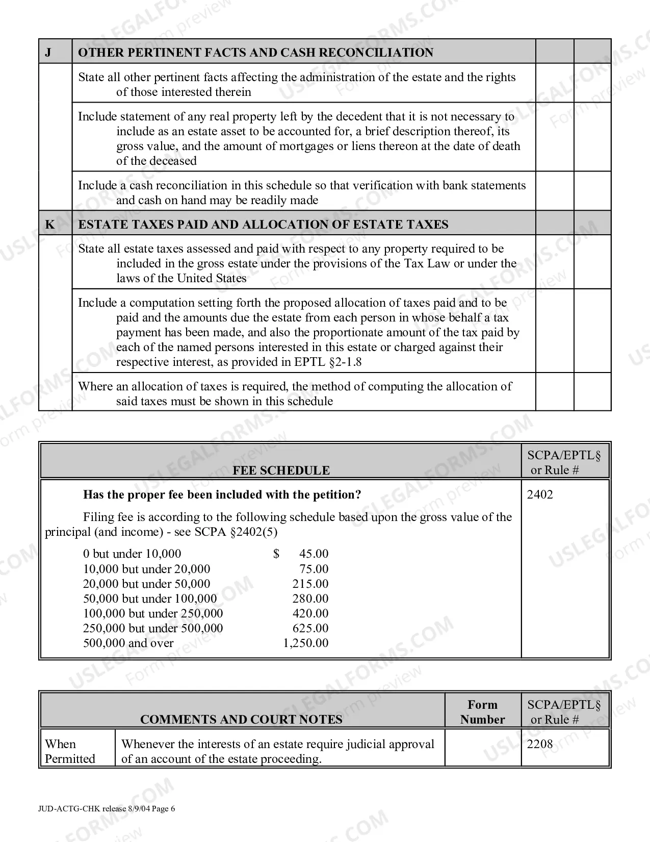 Preview Judicial Settlement of Accounting Proceeding Checklist