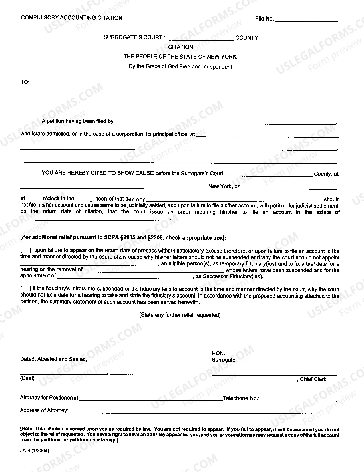 Preview Petition for a Compulsory Accounting and Related Relief
