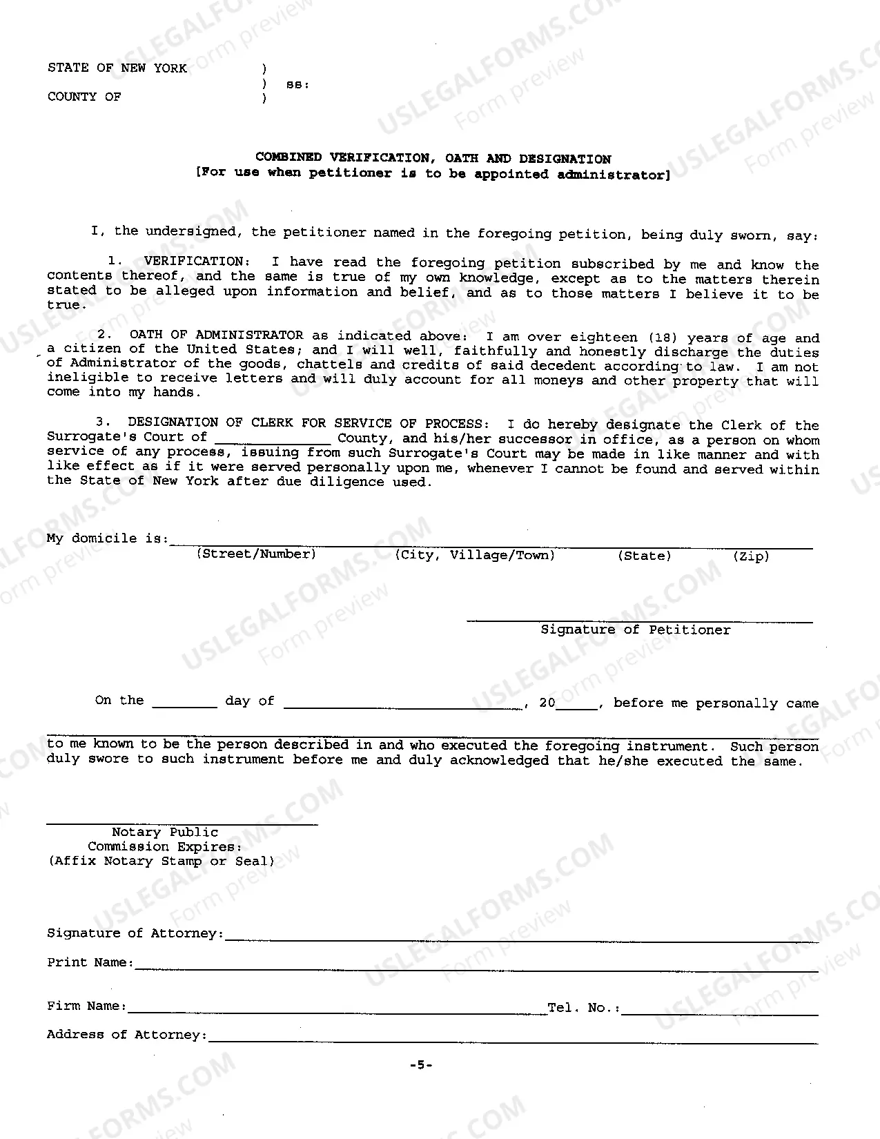 Preview Petition for Letters