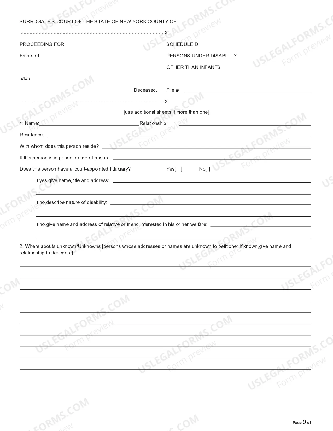Preview Petition for Letters of Administration