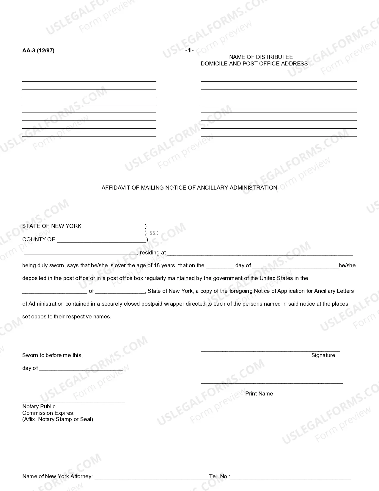 Preview Petition For Ancillary Letters of Administration