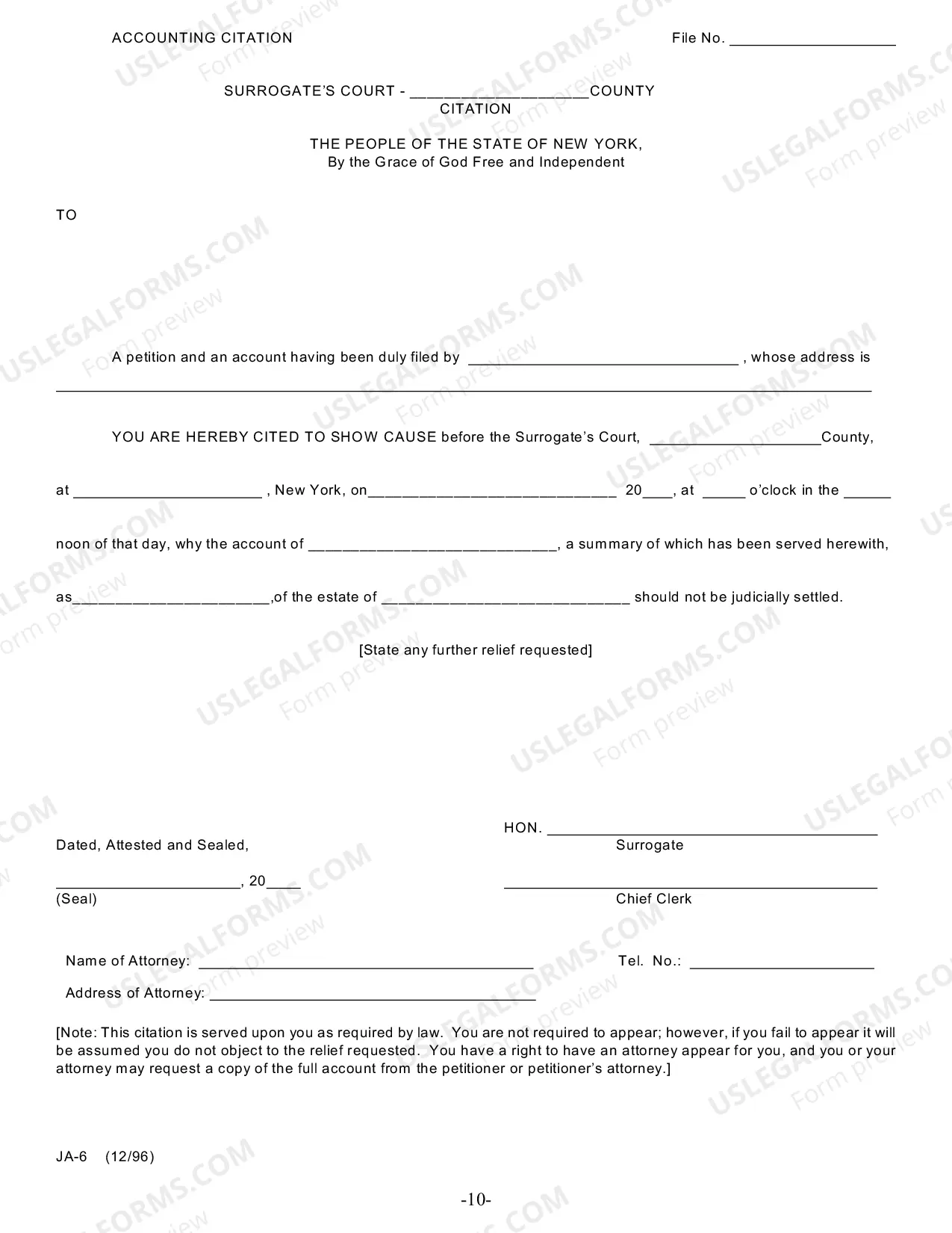 Preview Non-Trust Accounting Forms