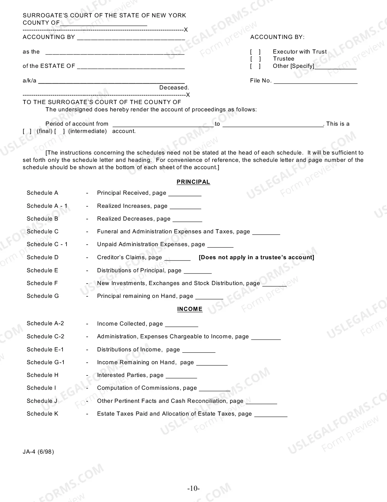 Preview Trust Accounting Forms
