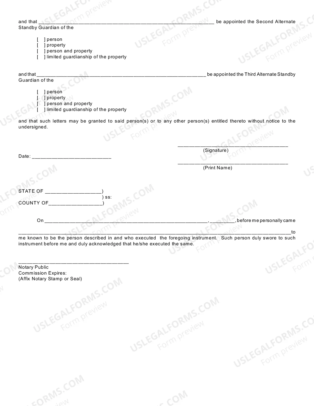 Preview Petition for Appointment/Confirmation of Standby Guardian (SCPA Article 1757) [CSMD-1,CSMD-2,CSMD-3,CSMD-4,CSMD-5,CSMD-6]
