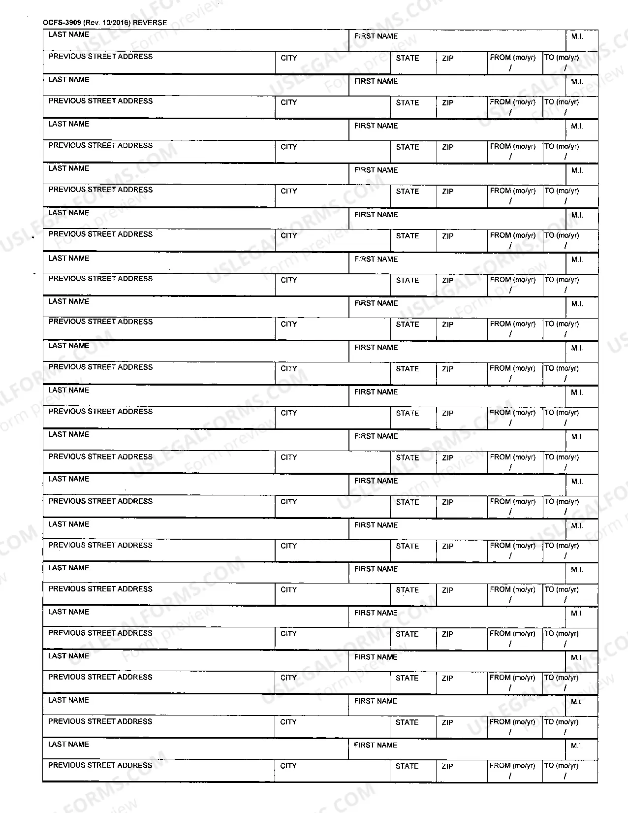 Preview Request for Information Guardianship Form