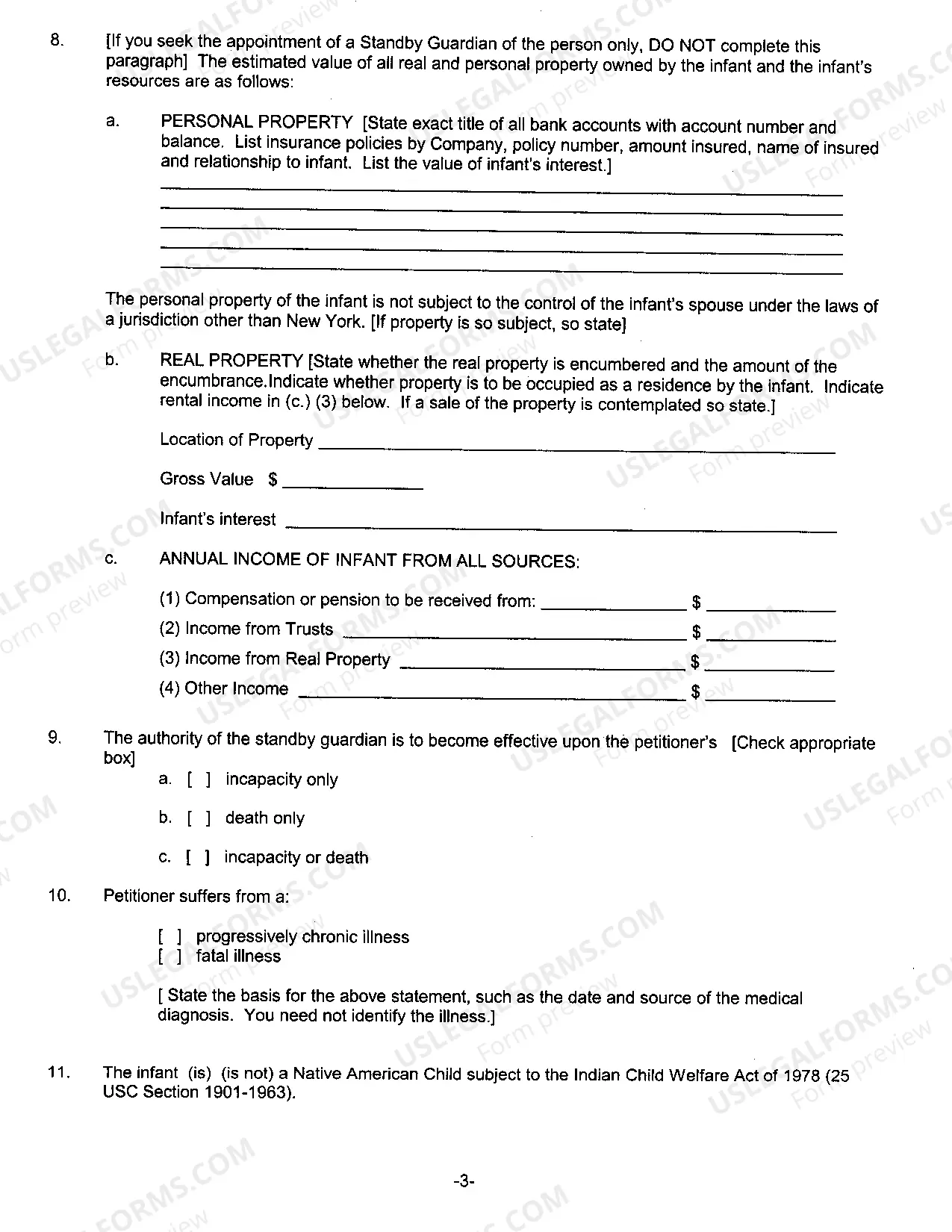 Preview Petition For Standby Guardianship
