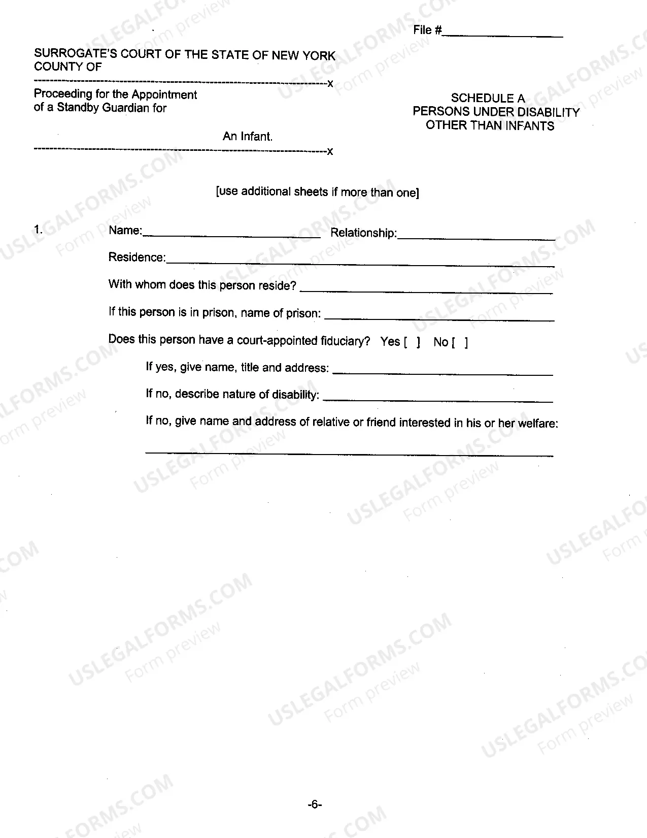 Preview Petition For Standby Guardianship