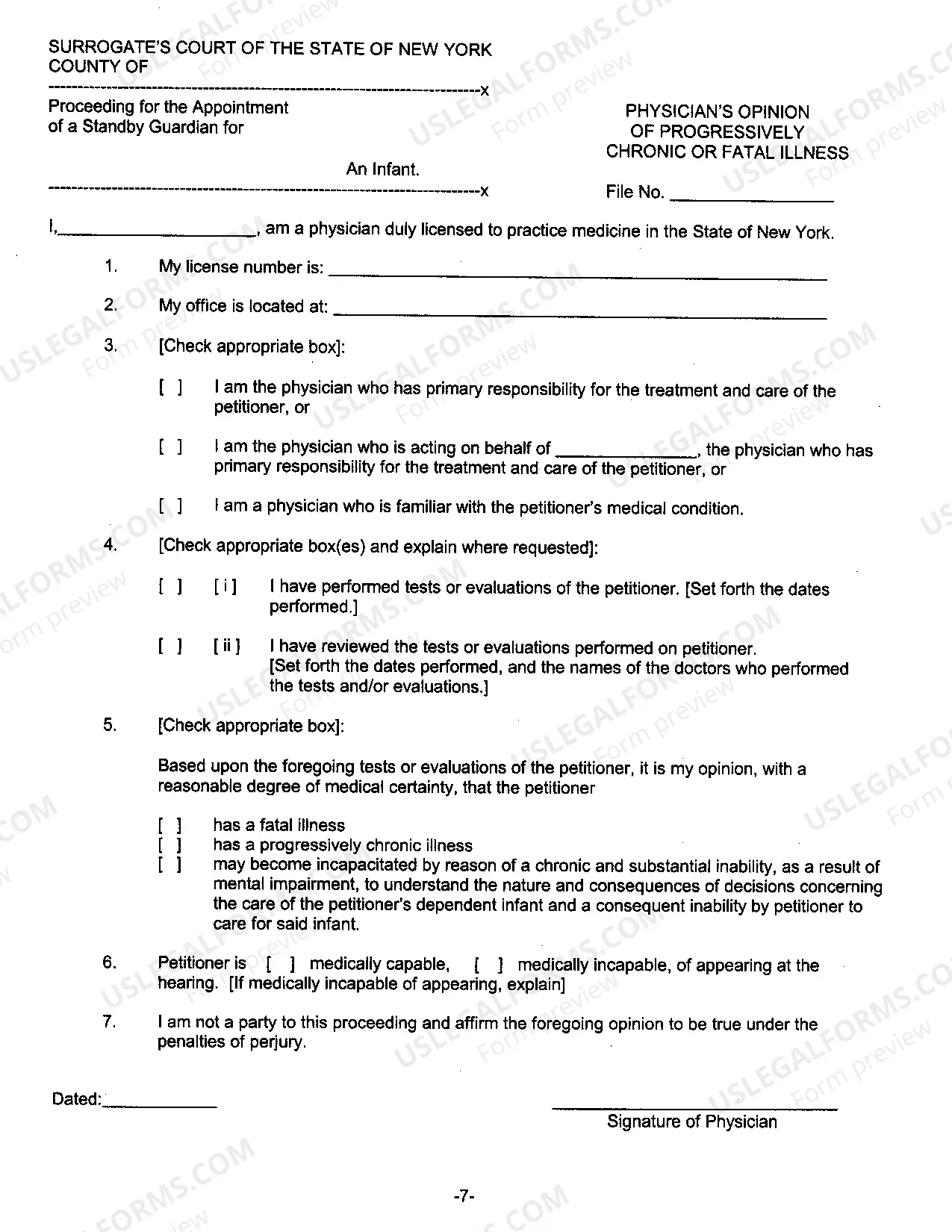 Preview Petition For Standby Guardianship