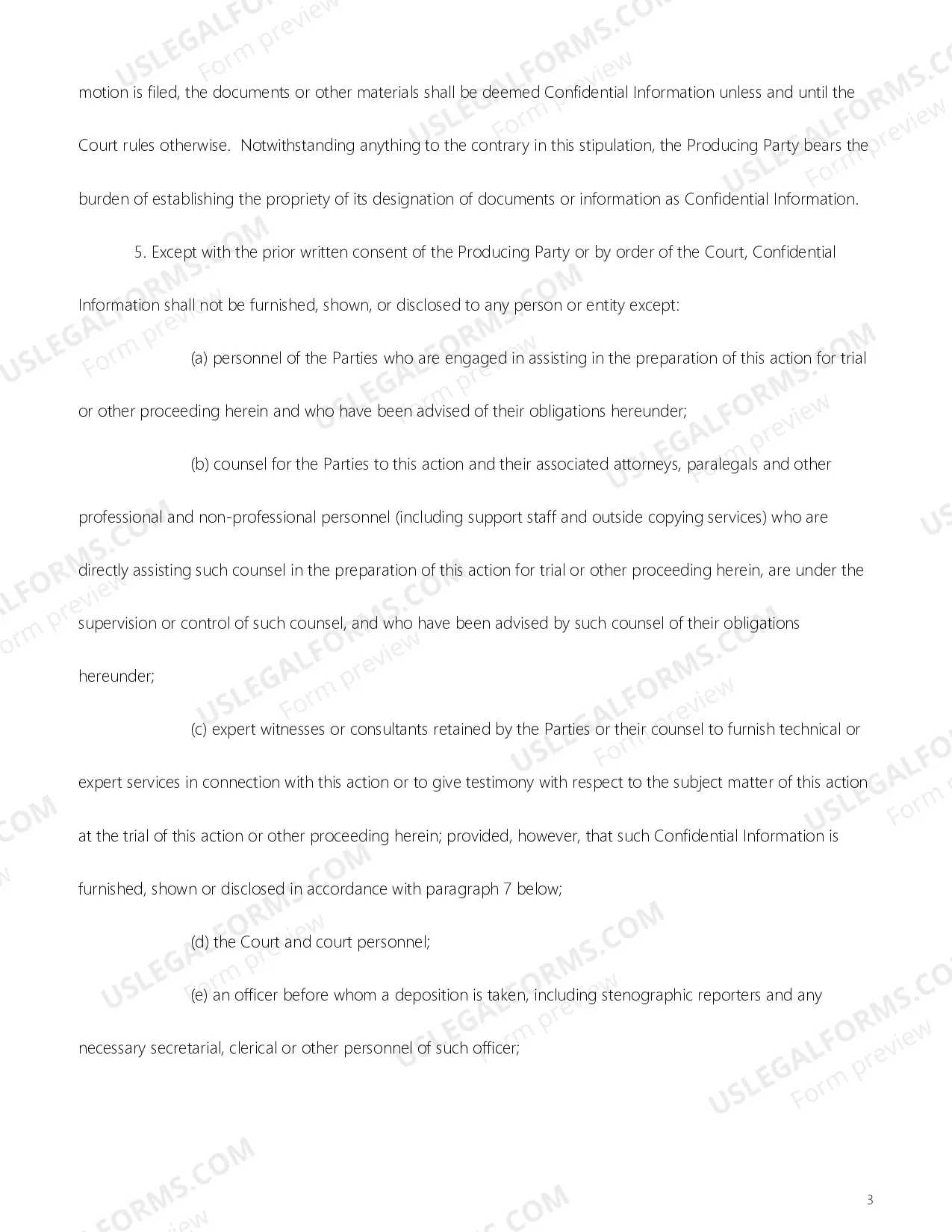 Preview Stipulation And Order For Production And Exchange of Confidential Information And Confidential Material Agreement