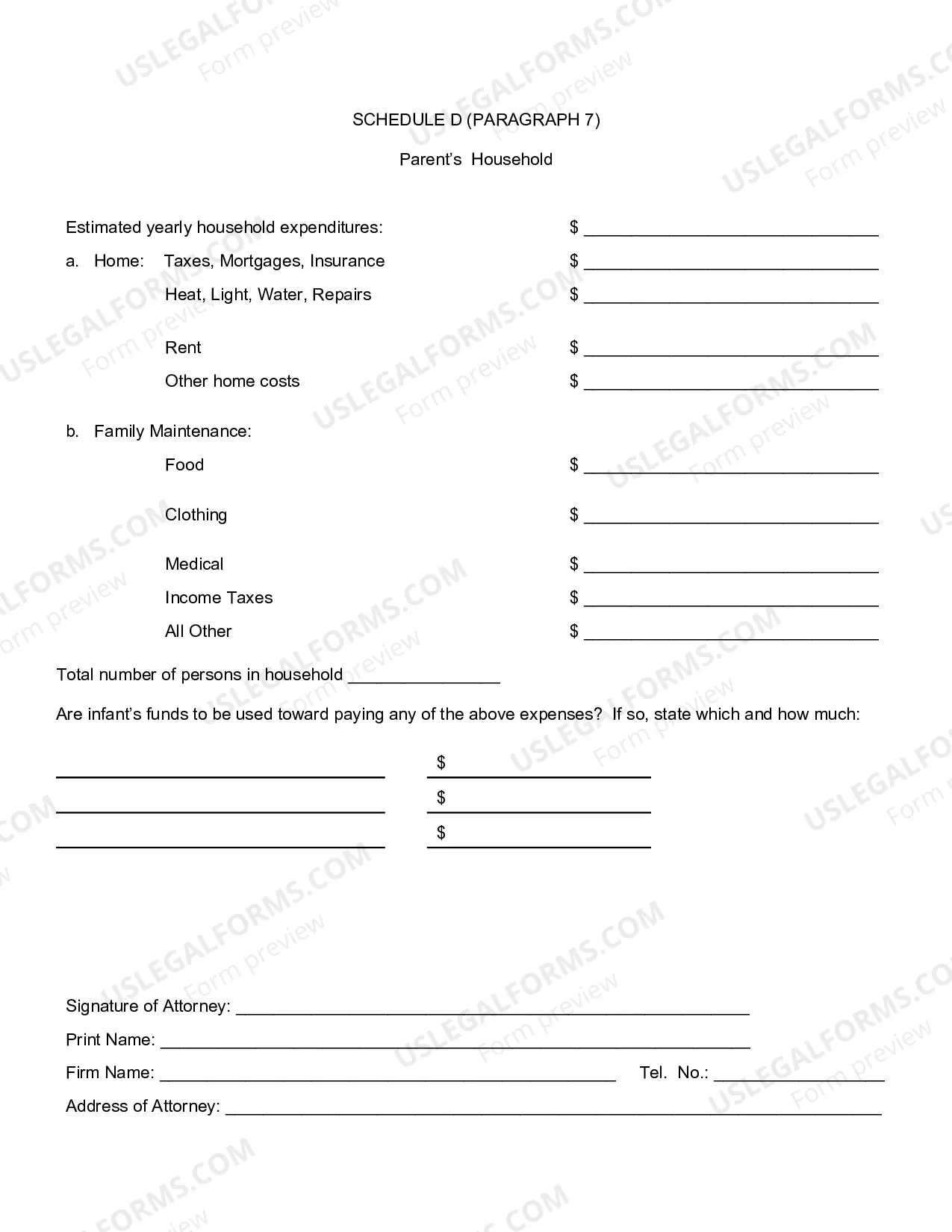 Preview Petition For Withdrawal of Infants Property For Support And Education (And Schedules)