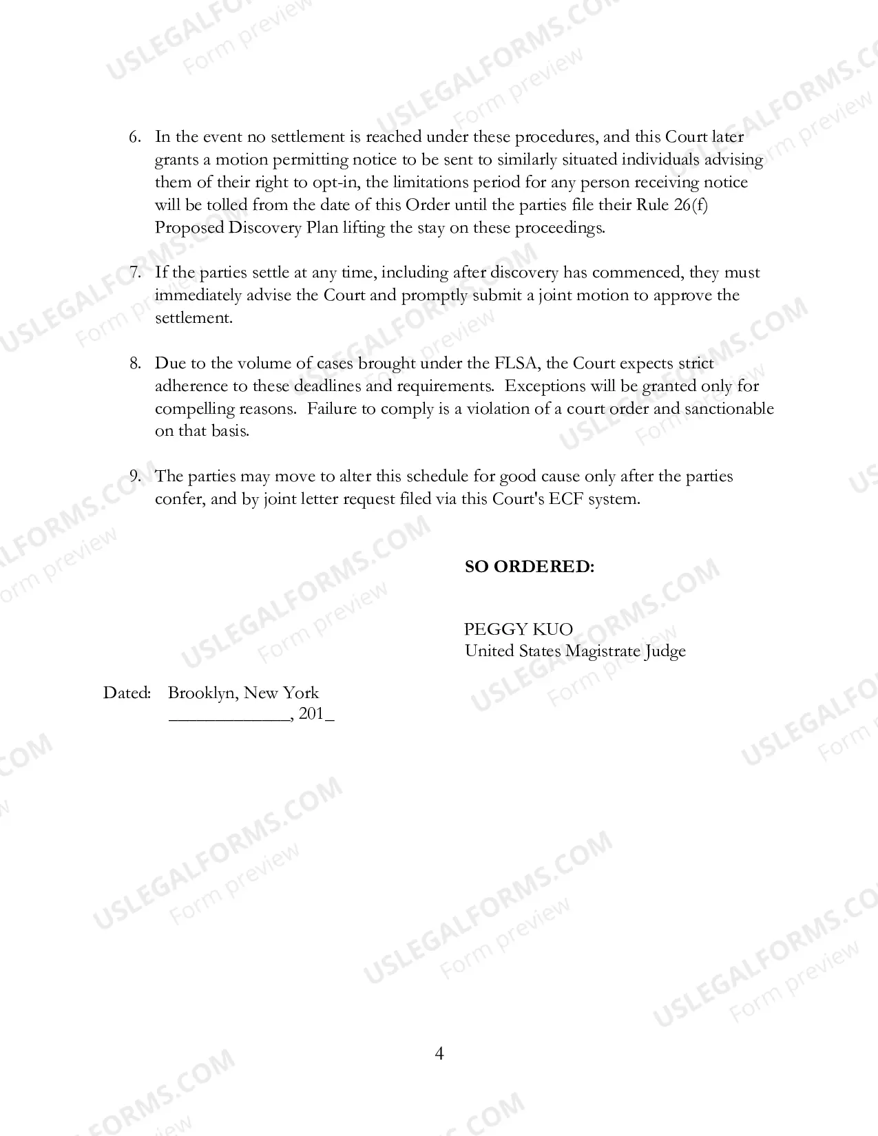 Preview [Proposed] Initial Scheduling Order (Mag. Judge Kuo)