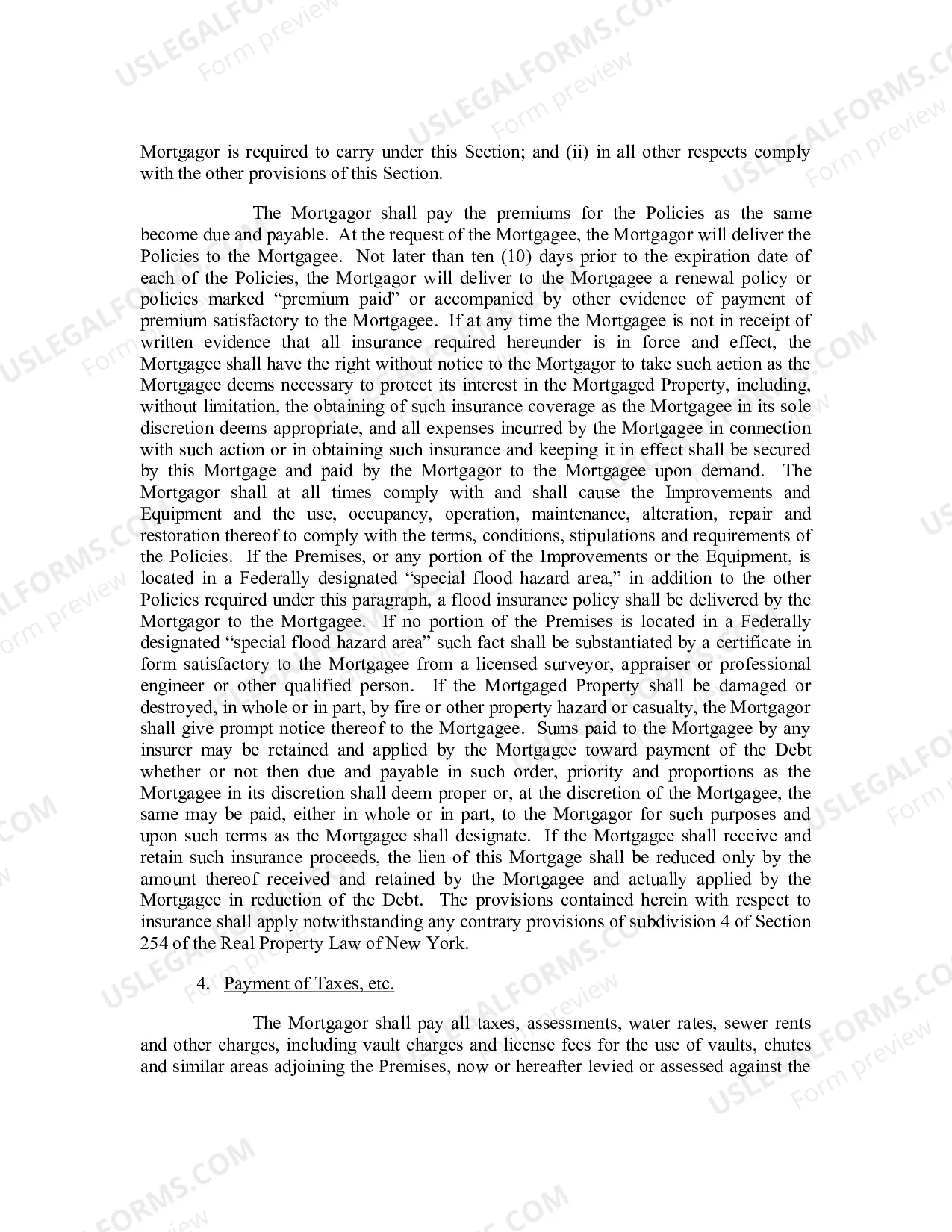Preview Mortgage Security Agreement And Assignment of Leases And Rents