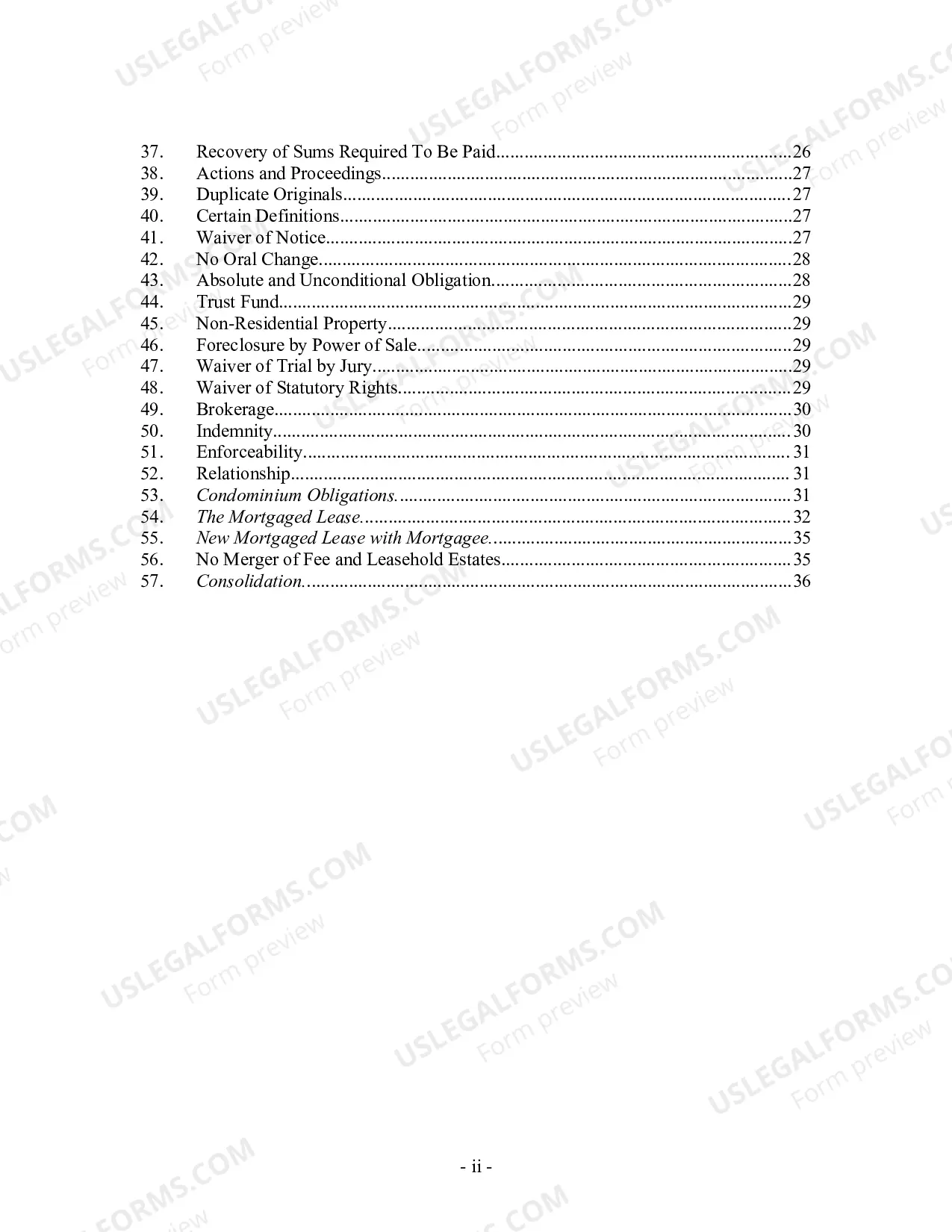 Preview Mortgage Security Agreement And Assignment of Leases And Rents