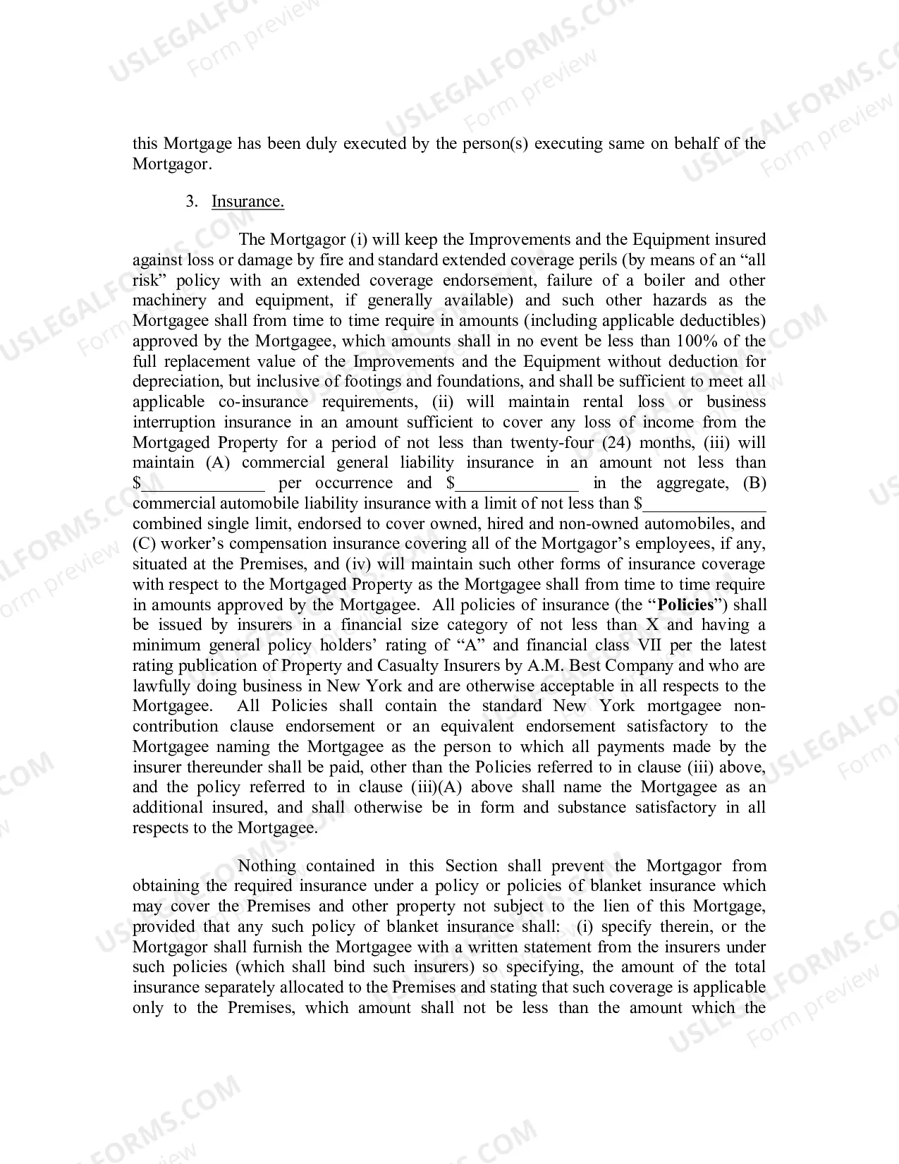 Preview Mortgage Security Agreement And Assignment of Leases And Rents