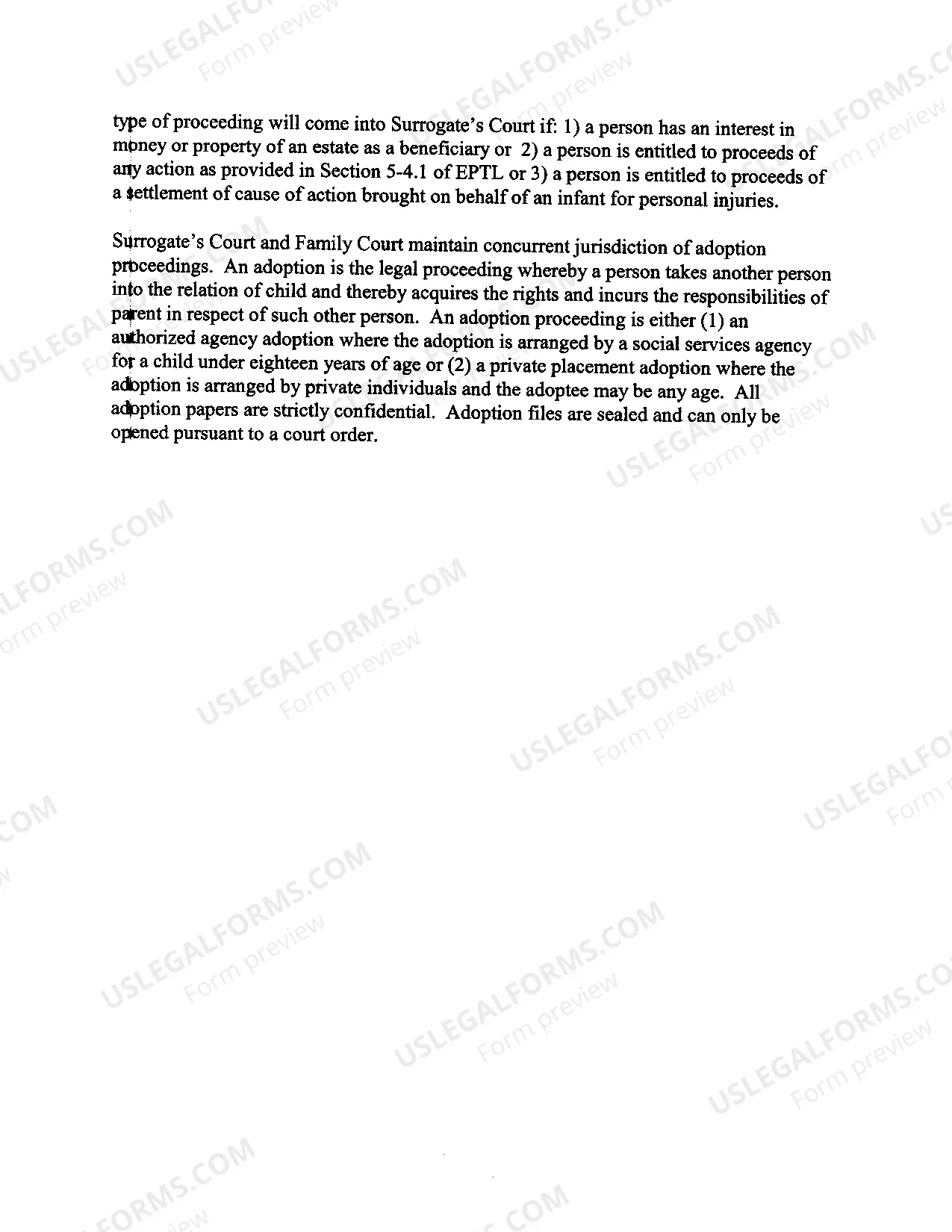 Preview Surrogate's Court Information