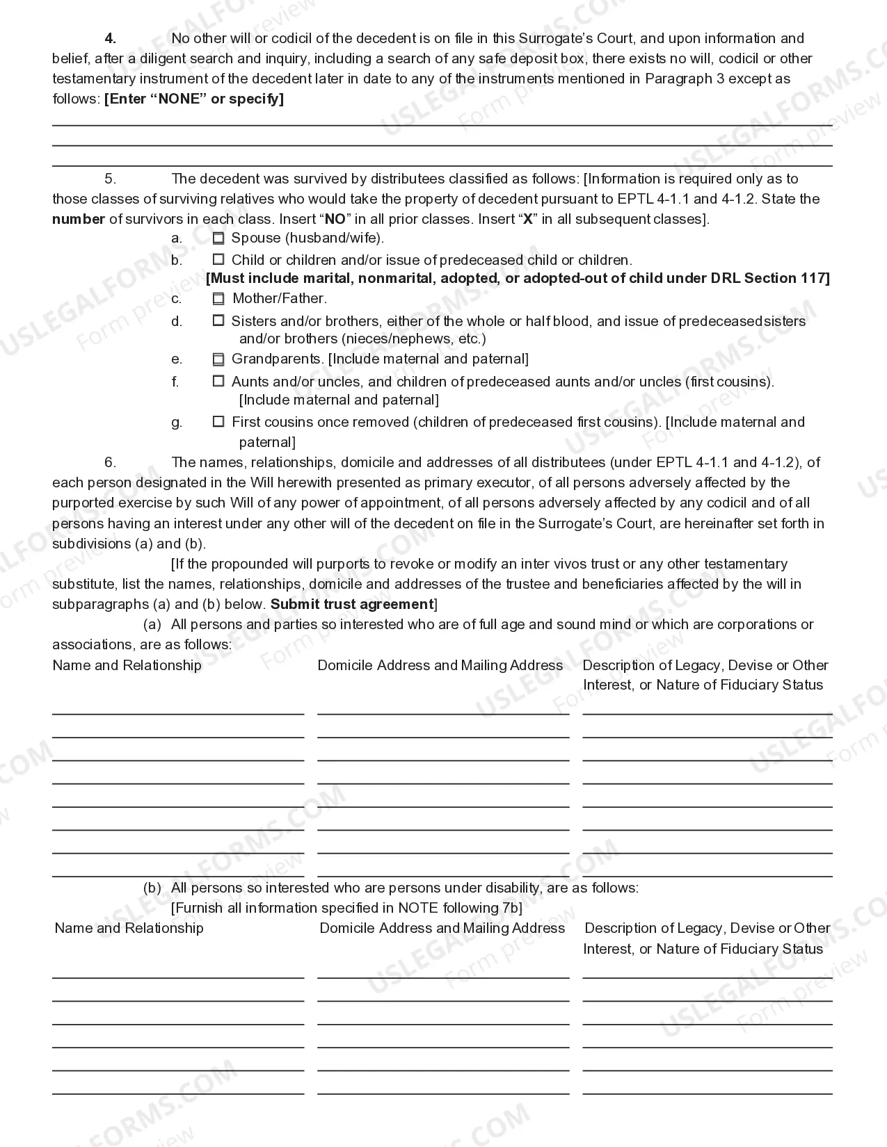 Preview Petition For Probate