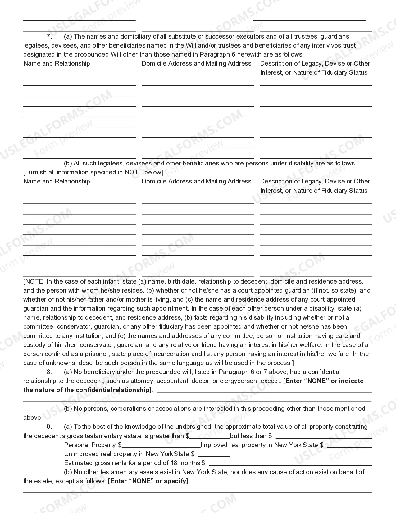 Preview Petition For Probate