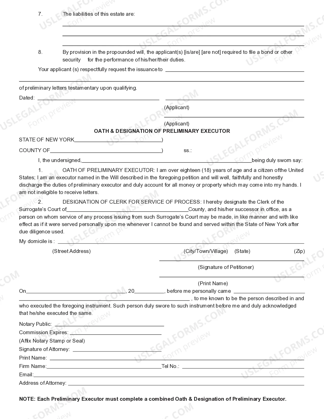 Preview Petition For Probate