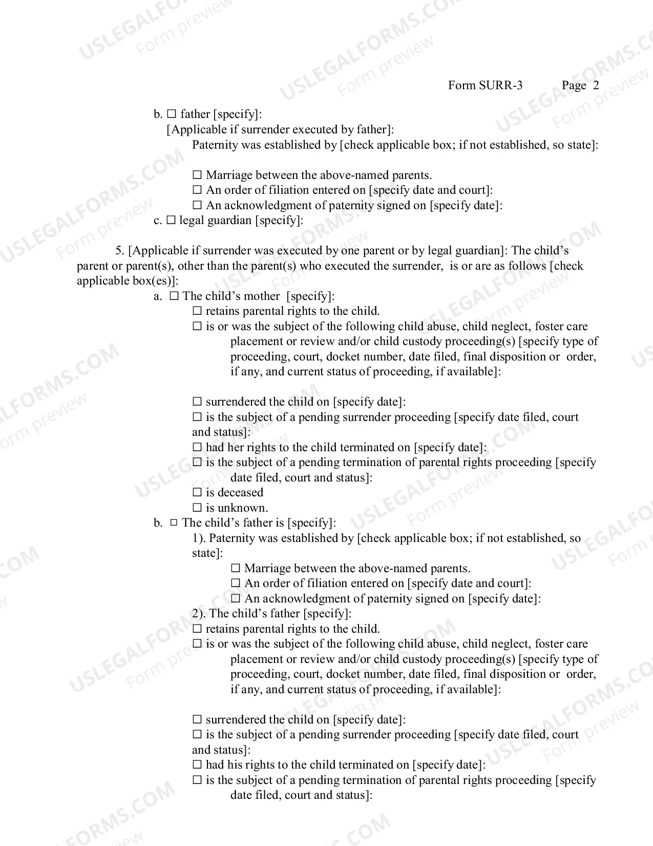 Preview Petition For Approval of Extra Judicial Surrender Instrument