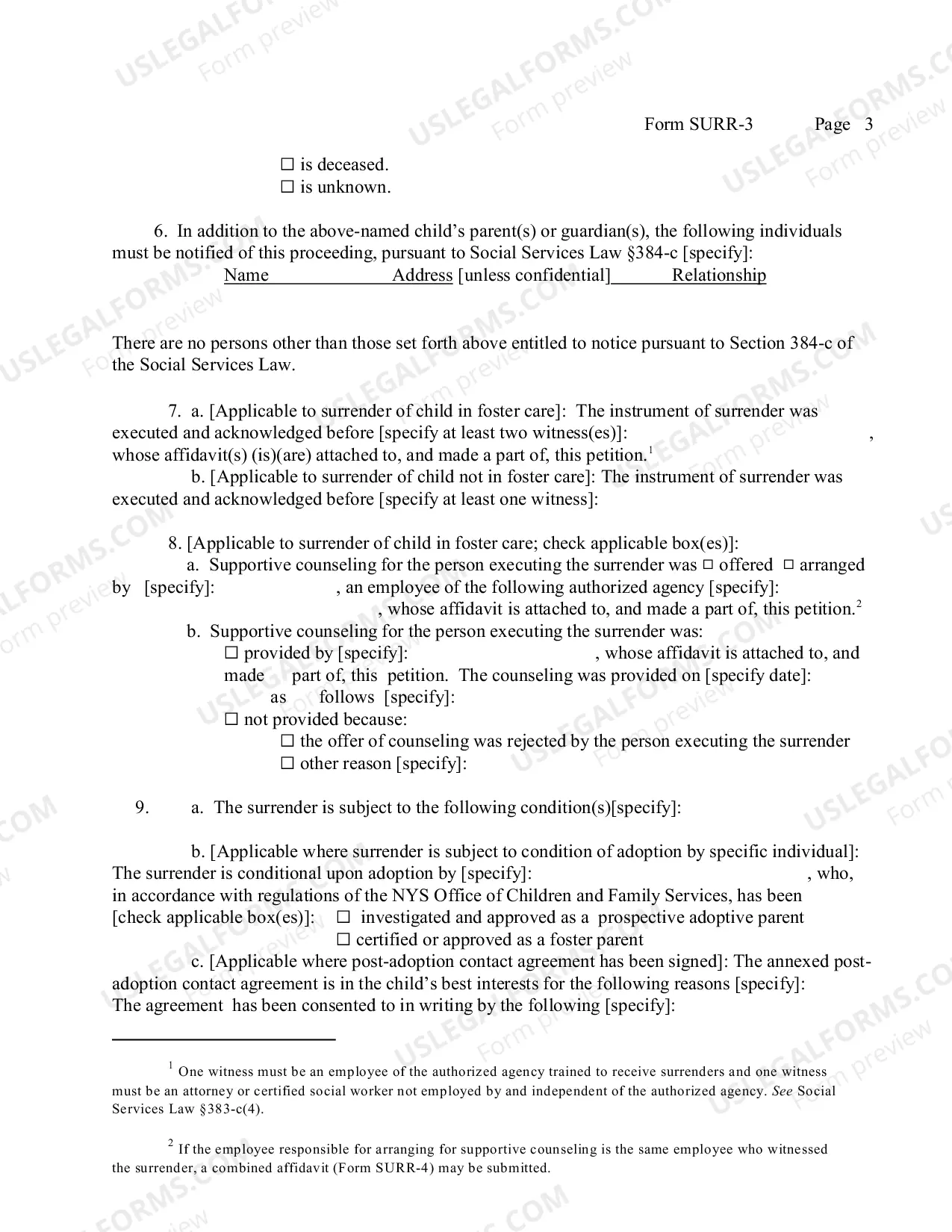 Preview Petition For Approval of Extra Judicial Surrender Instrument