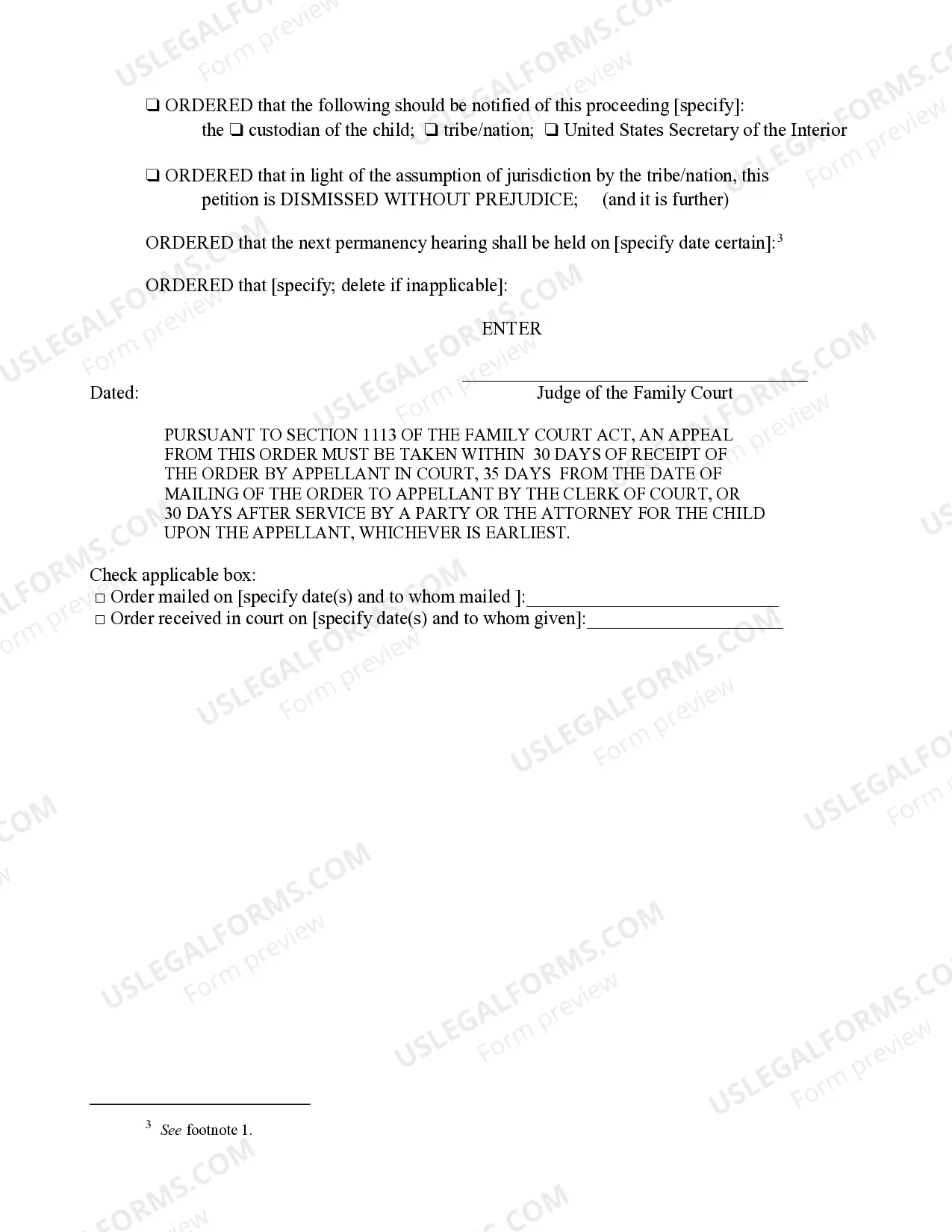 Preview Order Approving Or Disapproving Extra Judicial Surrender Instrument