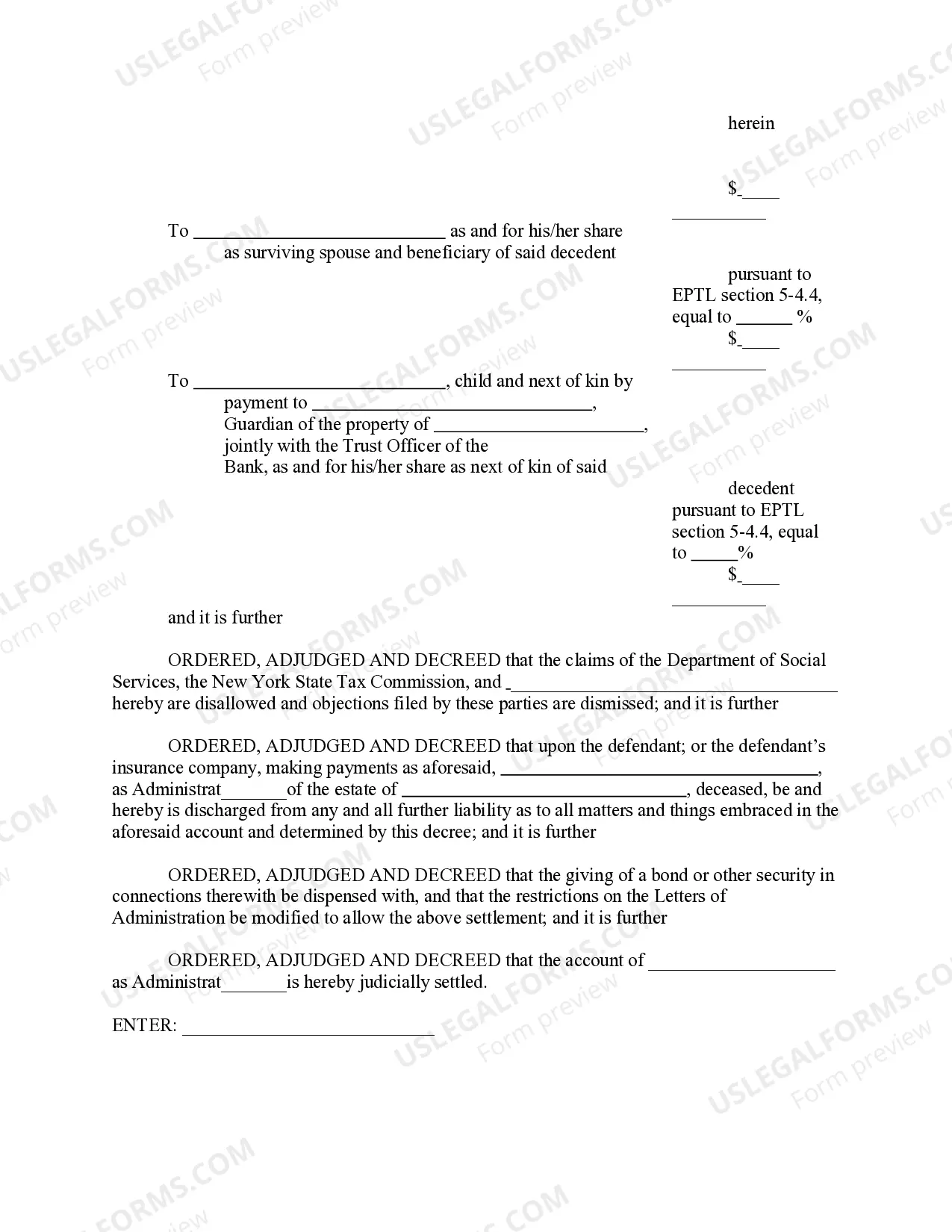 Preview Decree (Wrongful Death)