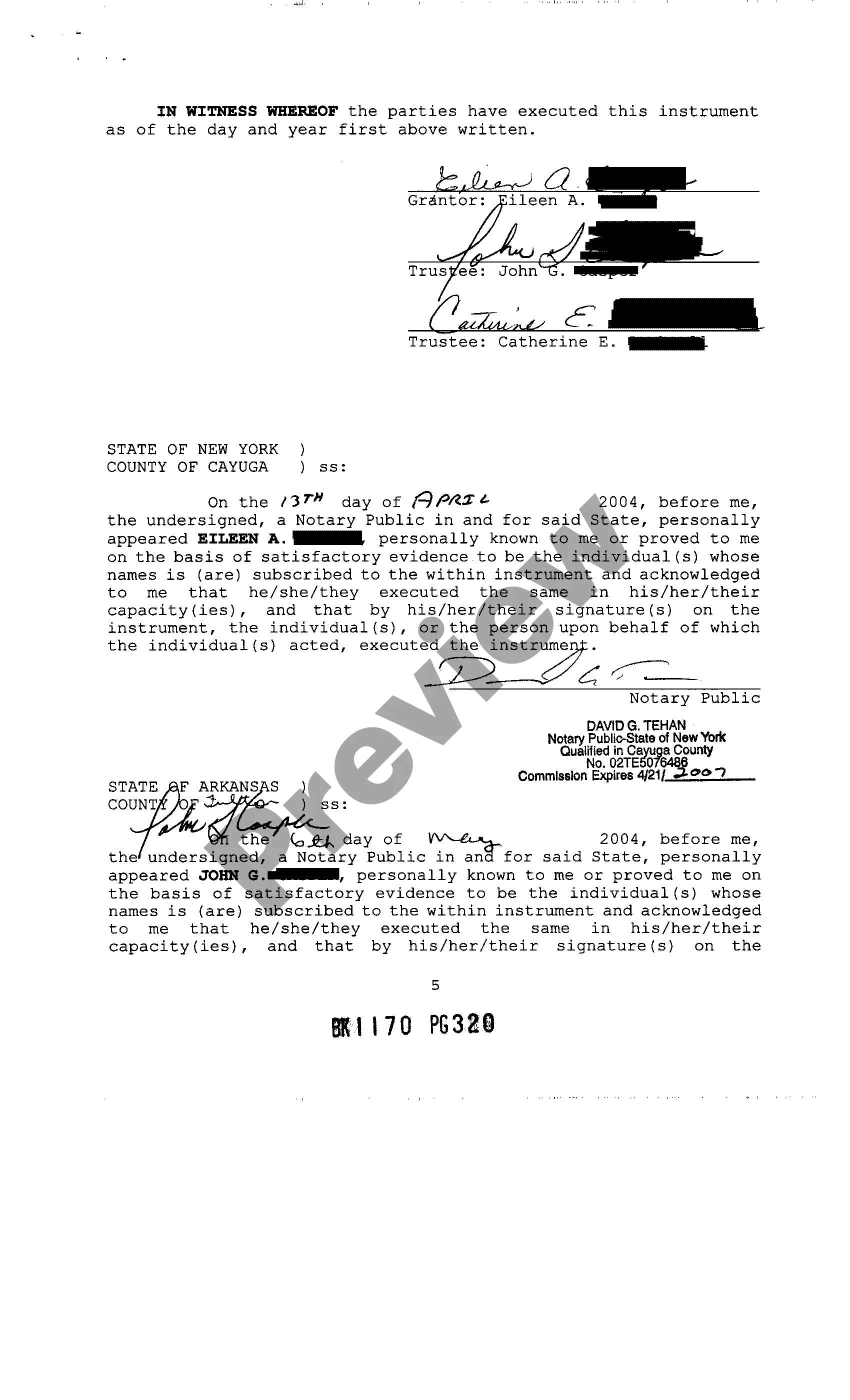 Preview Memorandum of Trust