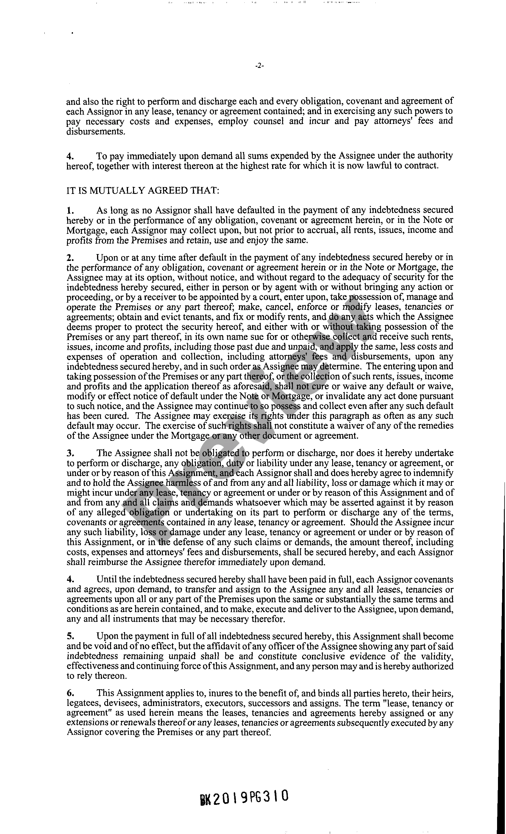 Preview General Assignment of Leases and Rents