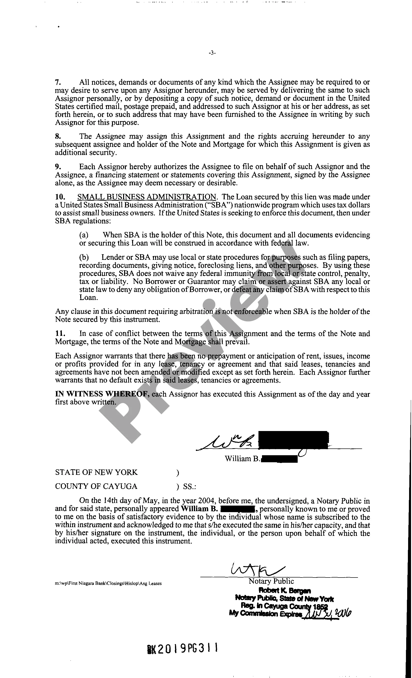 Preview General Assignment of Leases and Rents