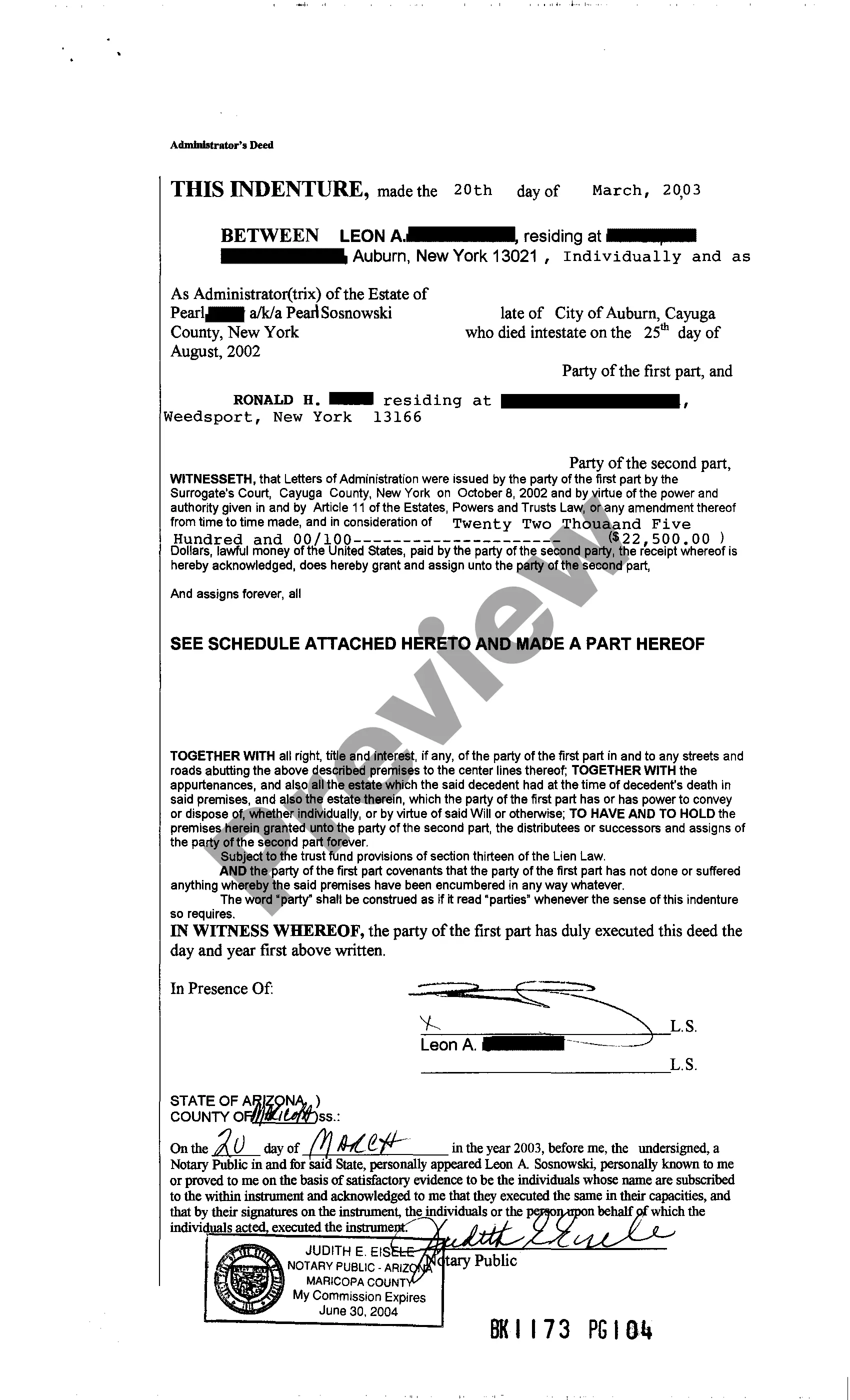 Preview Administrator's Deed