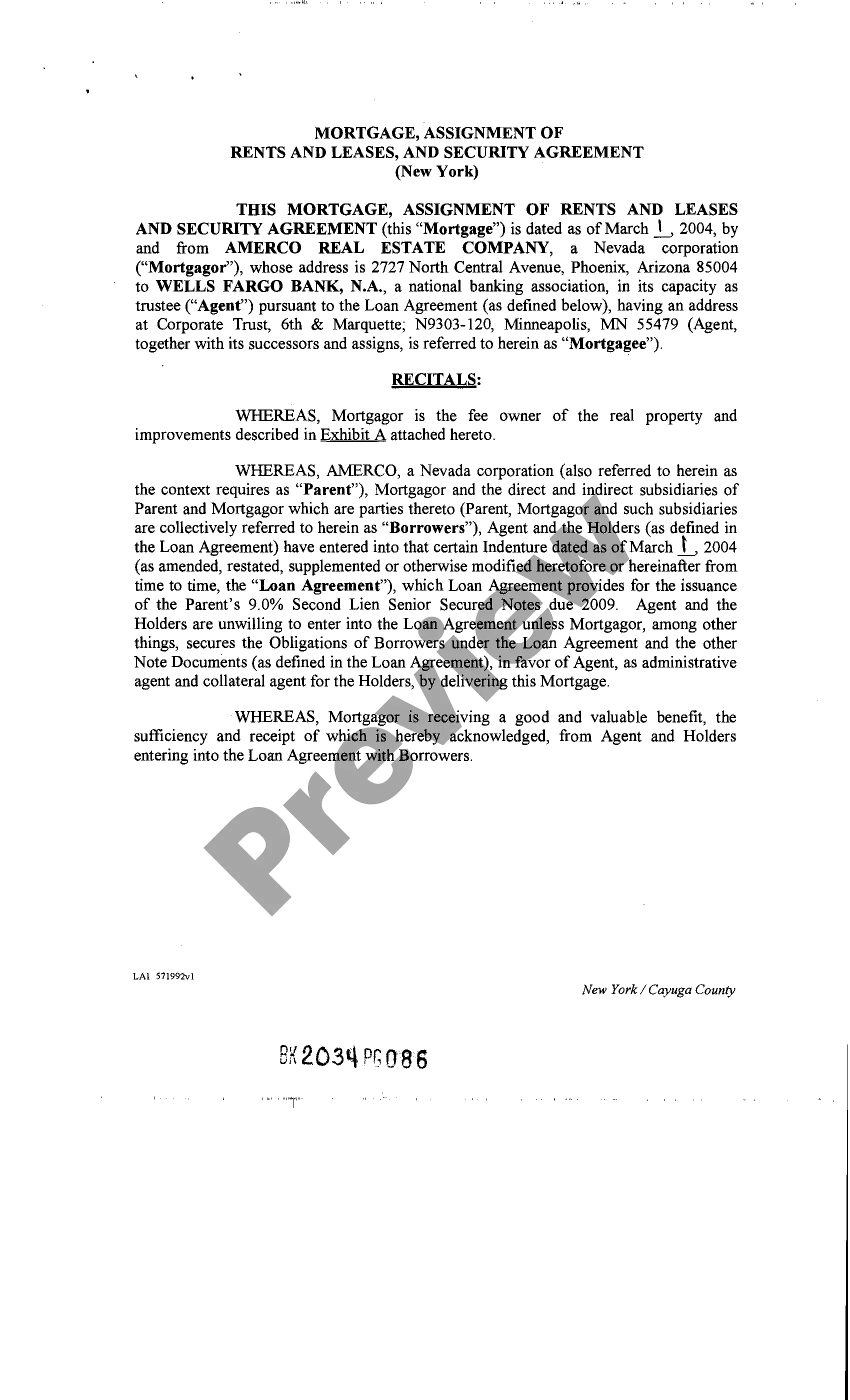 Get Assignment of Rents and Leases Preview Assignment of Rents and Leases