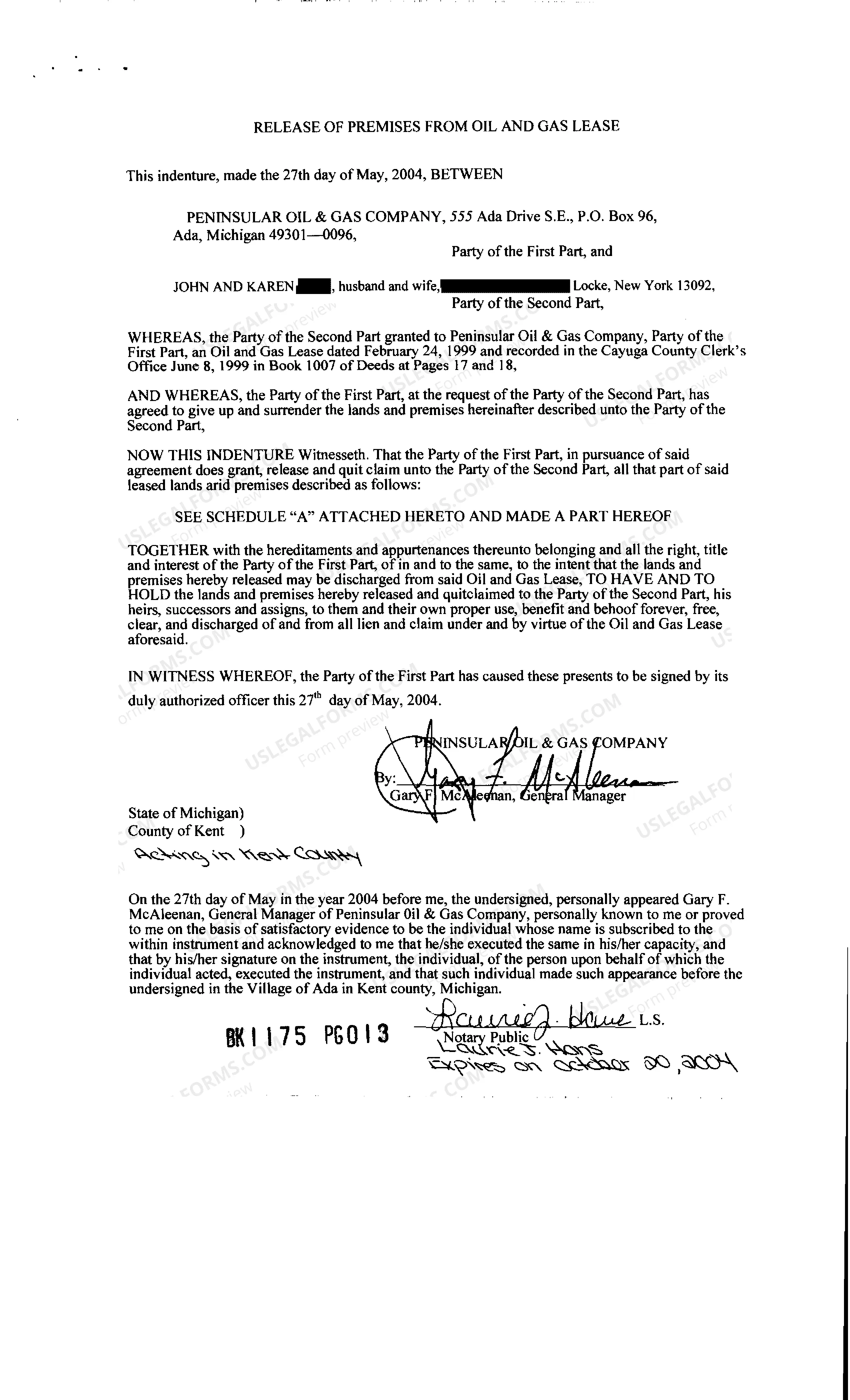Preview Oil and Gas Lease Agreement