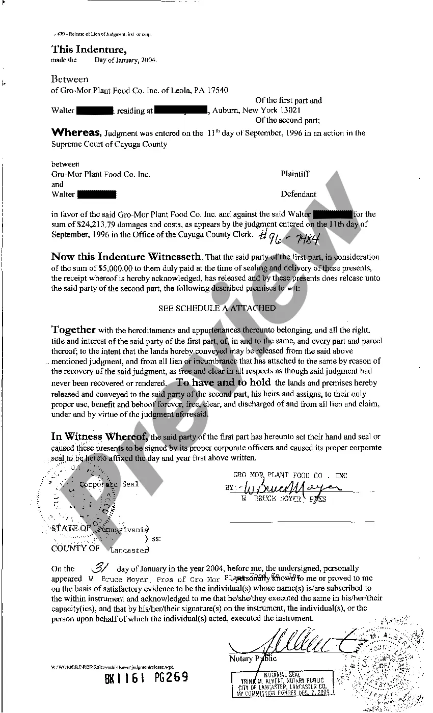 Get Partial Release of Judgment Preview Partial Release of Judgment
