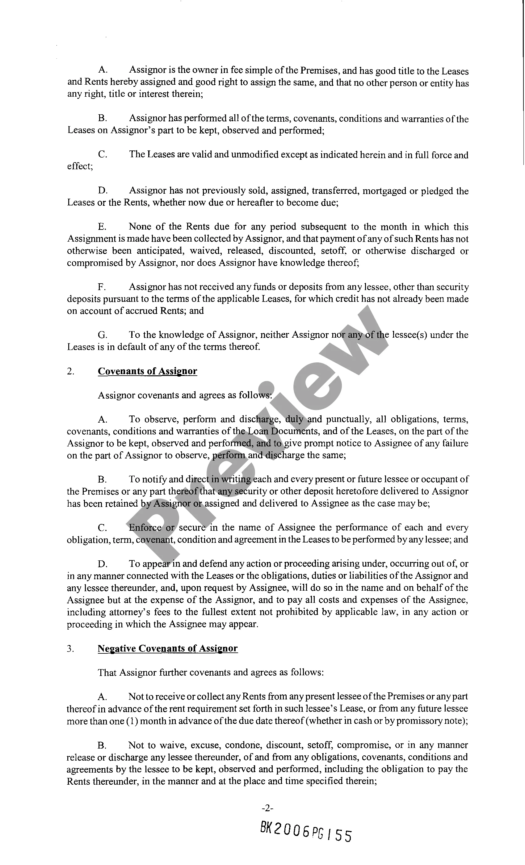 Get Assignment of Rents and Leases Preview Assignment of Rents and Leases