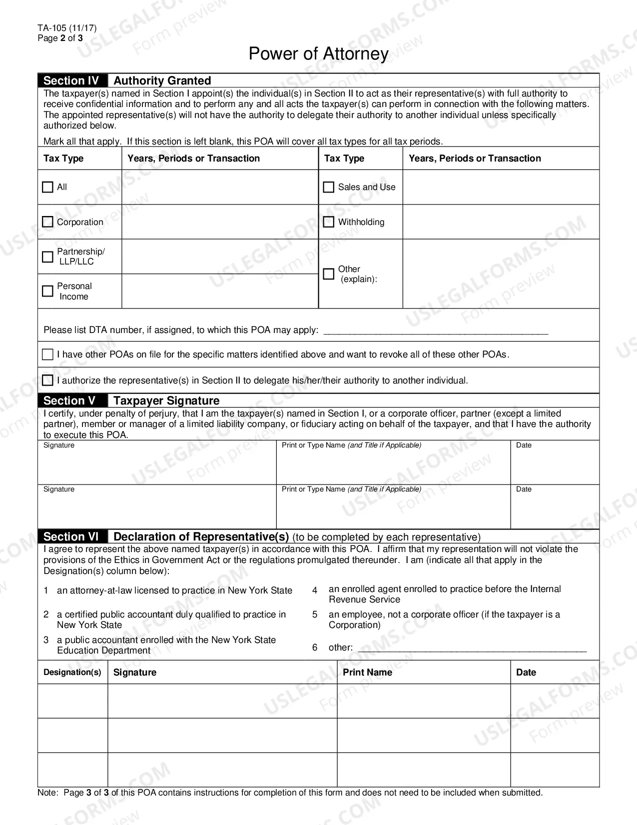 Preview Power of Attorney