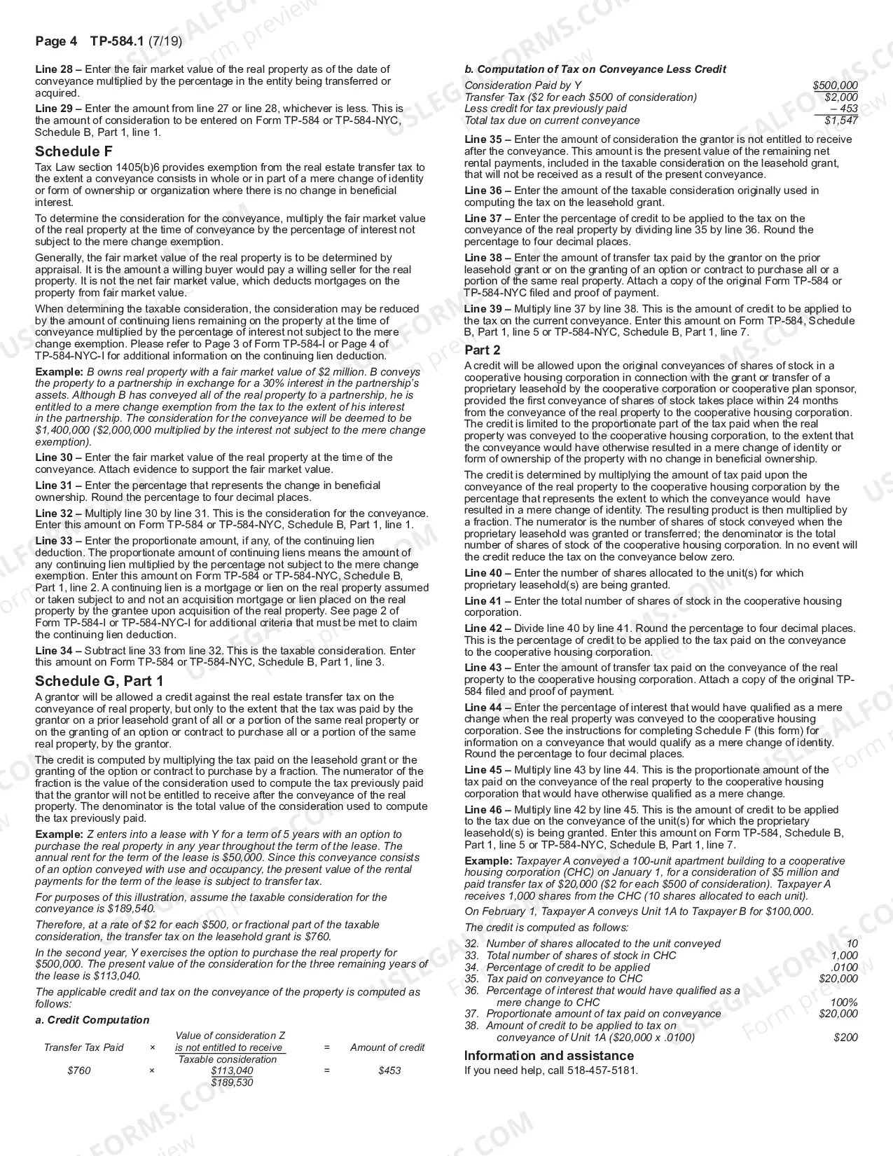 Preview NYS Real Estate Transfer Tax Return Supplemental Schedules