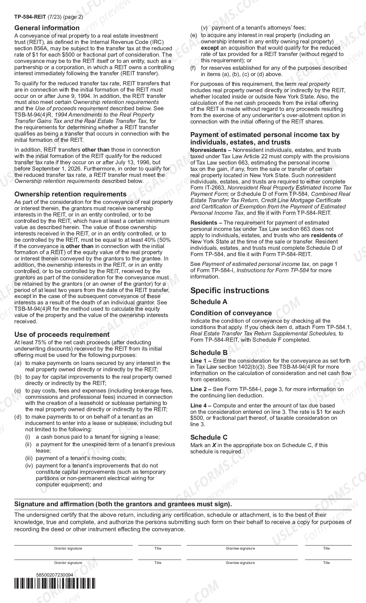Preview Combined Real Estate Transfer Tax Return and Credit Line Mortgage Certificate for Real Estate Investment Trust Transfers