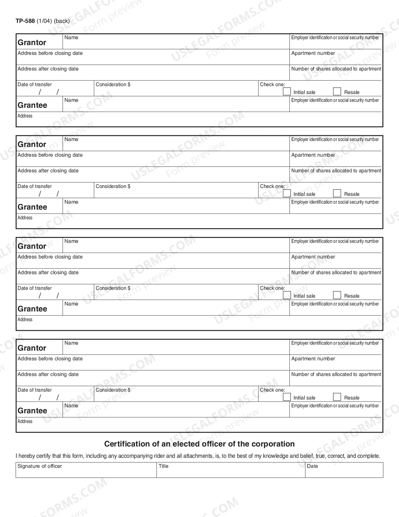 Preview Cooperative Housing Corporation Information Return
