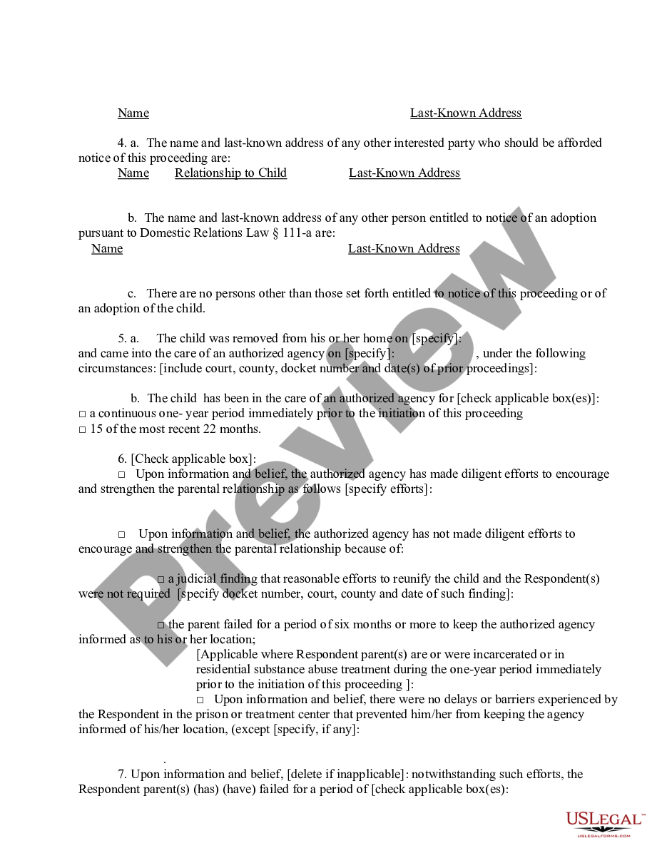 page 1 Petition - Permanent Neglect preview