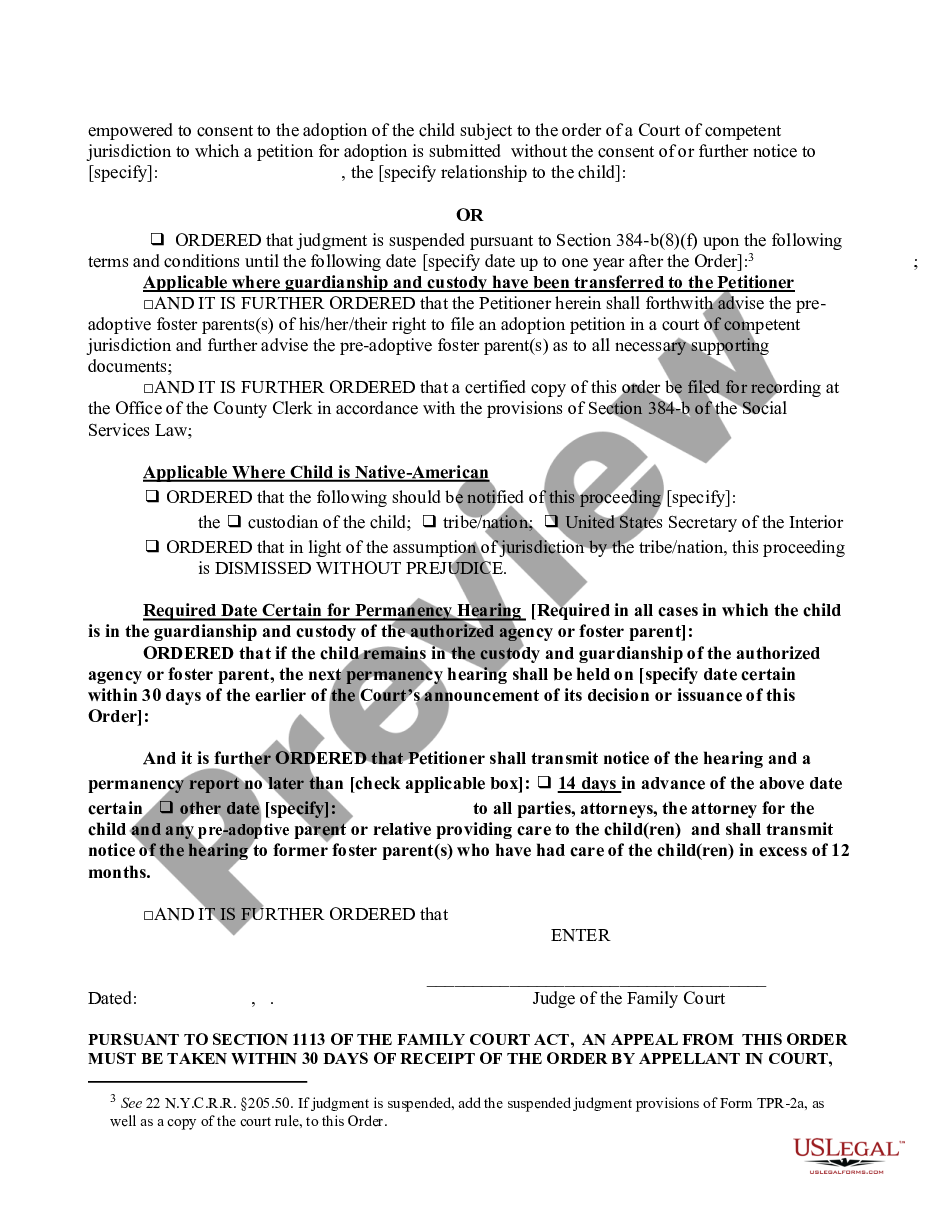 form Order of Disposition - Severely or Repeatedly Abused Child preview