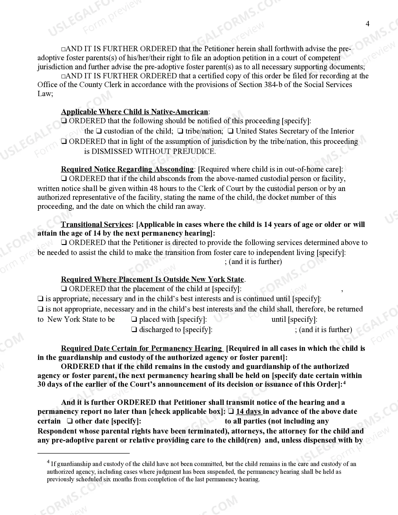 Preview Findings of Fact Conclusions of Law And Order of Disposition (Permanent Neglect)