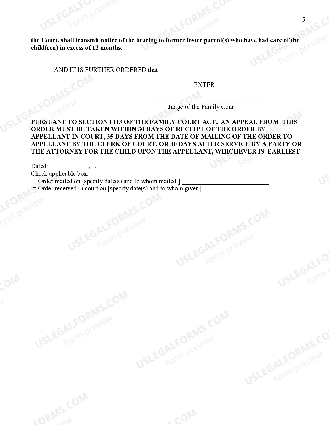 Preview Findings of Fact Conclusions of Law And Order of Disposition (Permanent Neglect)