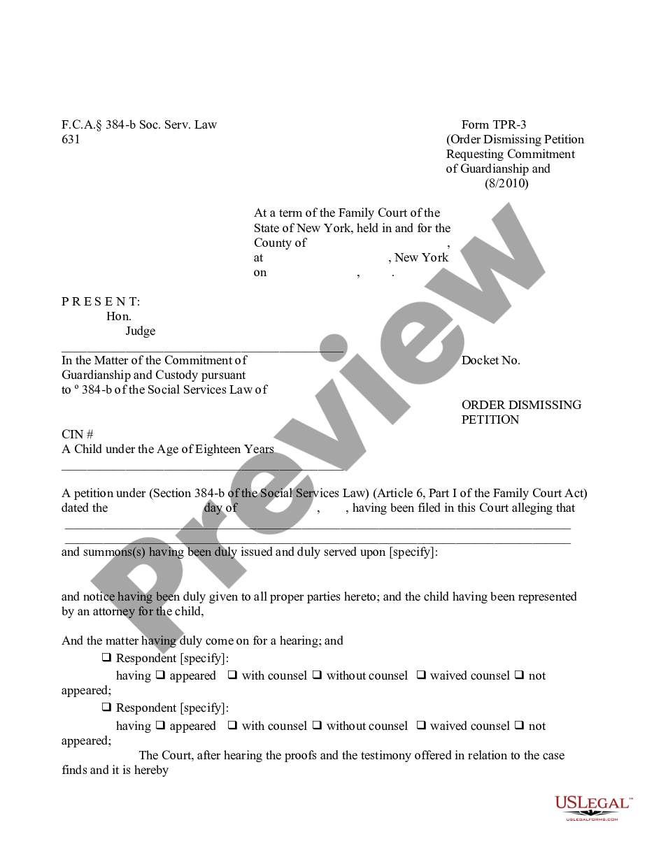 page 0 Order Dismissing Petition preview